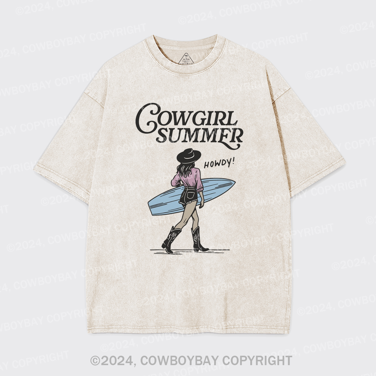 Western Summer Cowgirl Bachelorette Party Garment-dye Tees