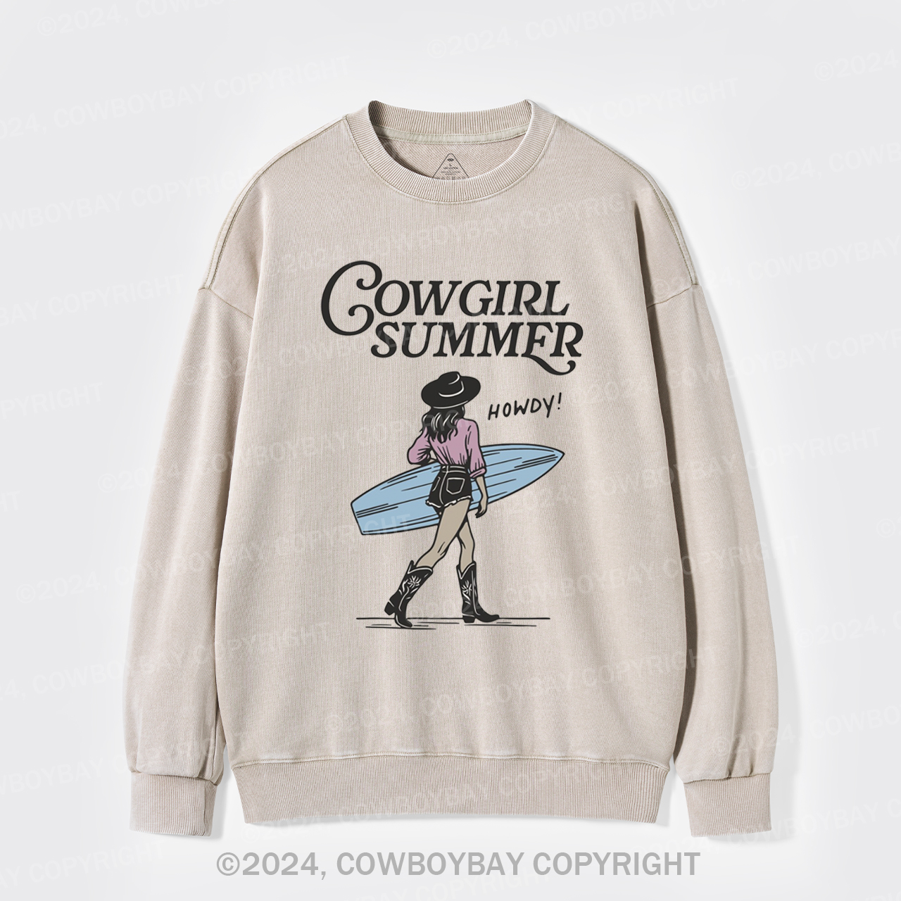 Western Summer Cowgirl Bachelorette Party Washed Sweatshirts