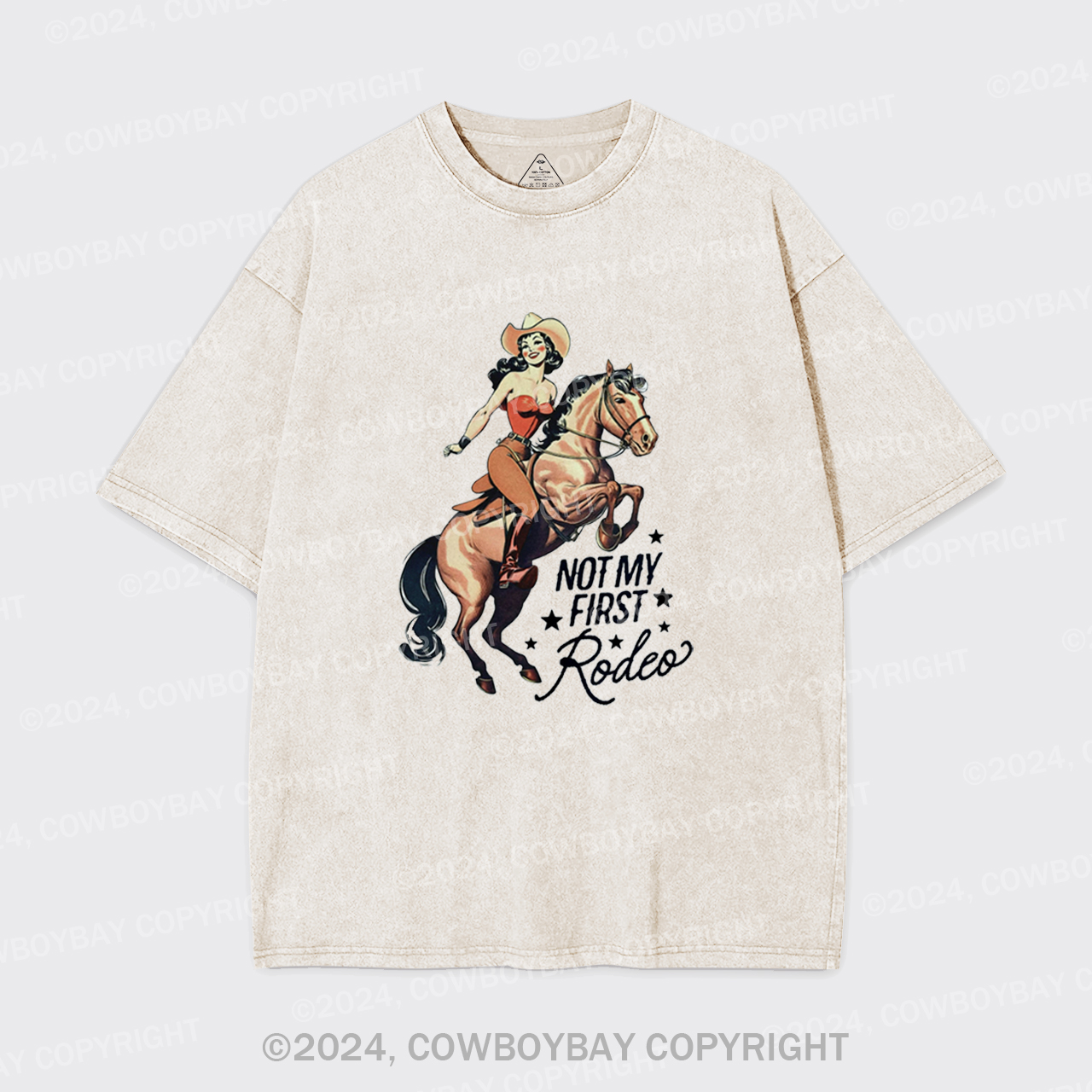 Retro Rodeo Cowgirl Garment-dye Tees