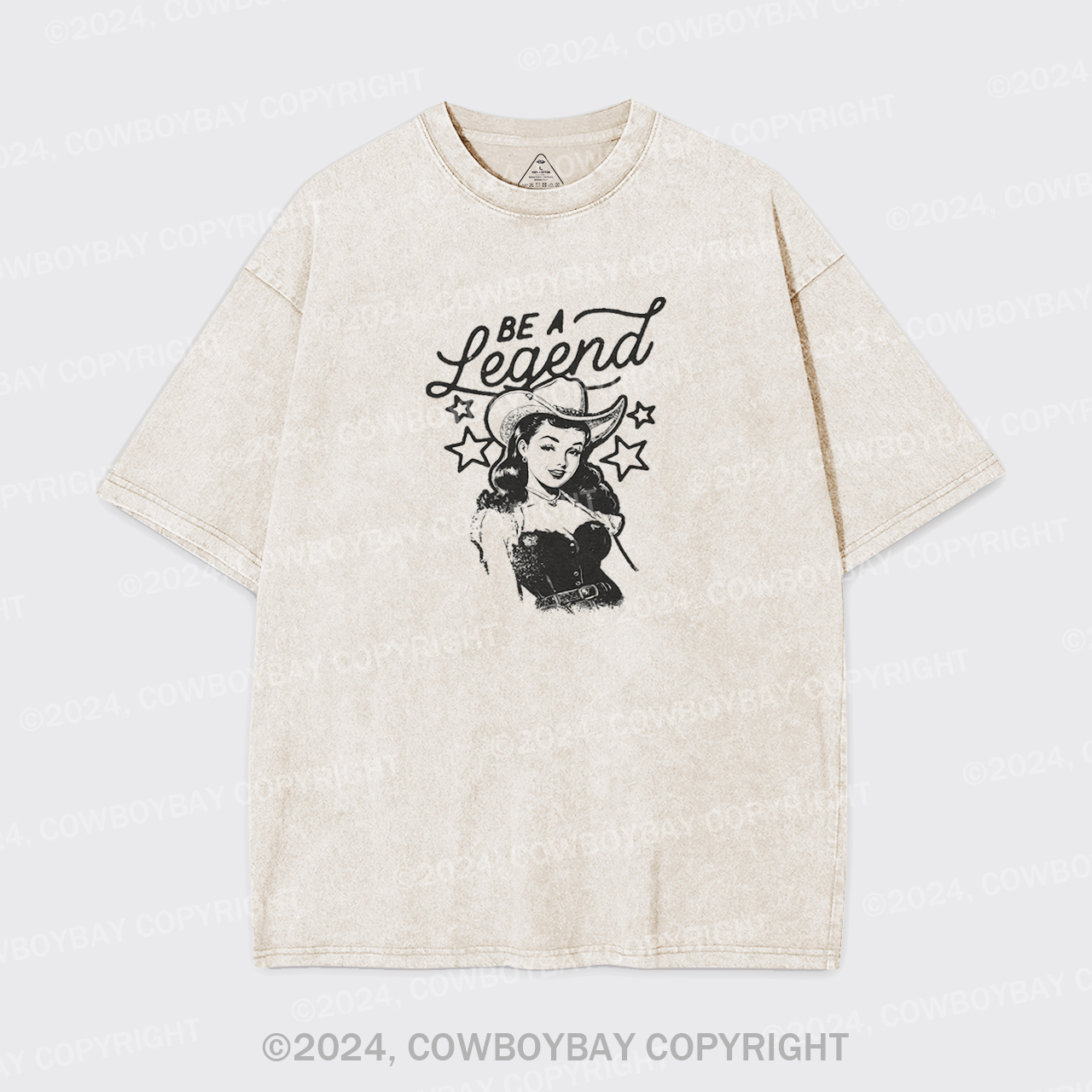 Vintage Sexy Cowgirl Be A Legend Garment-dye Tees
