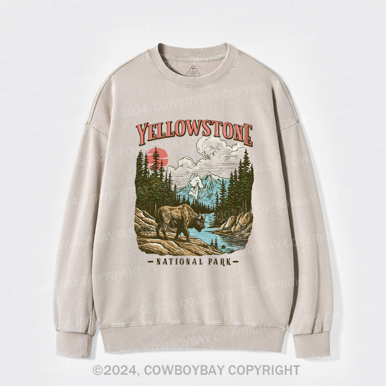 Vintage Yellowstone National Park Washed Sweatshirts