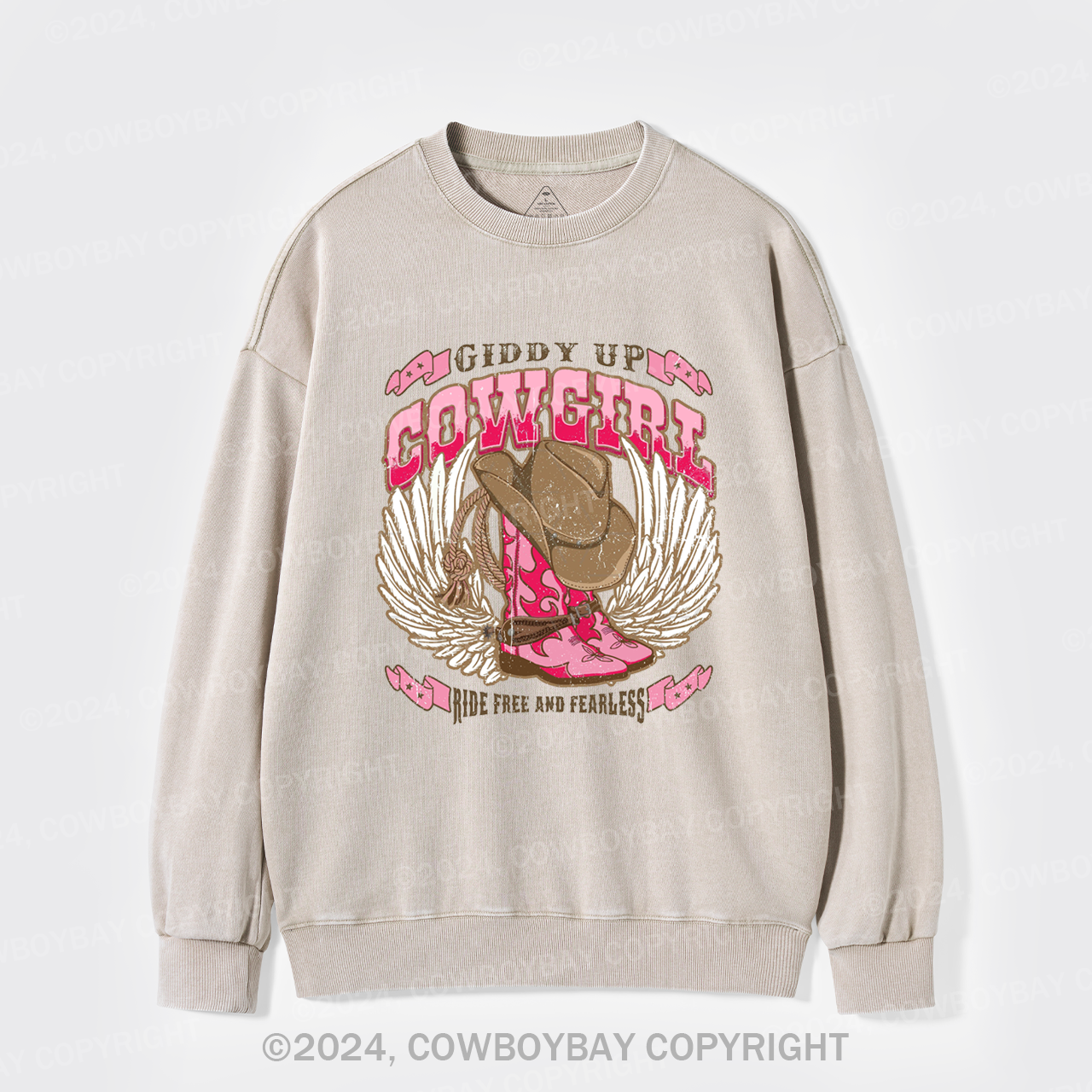 Giddy Up Cowgirl Washed Sweatshirts