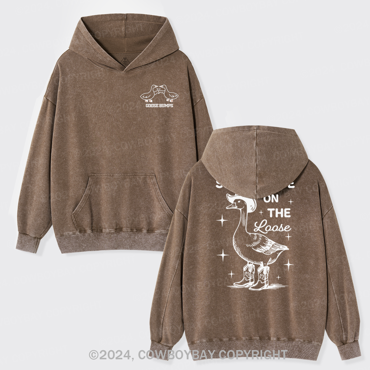 Goose Bump Garment-Dye Hoodies