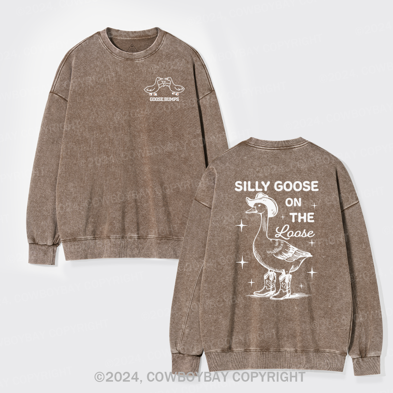 Goose Bump Washed Sweatshirts