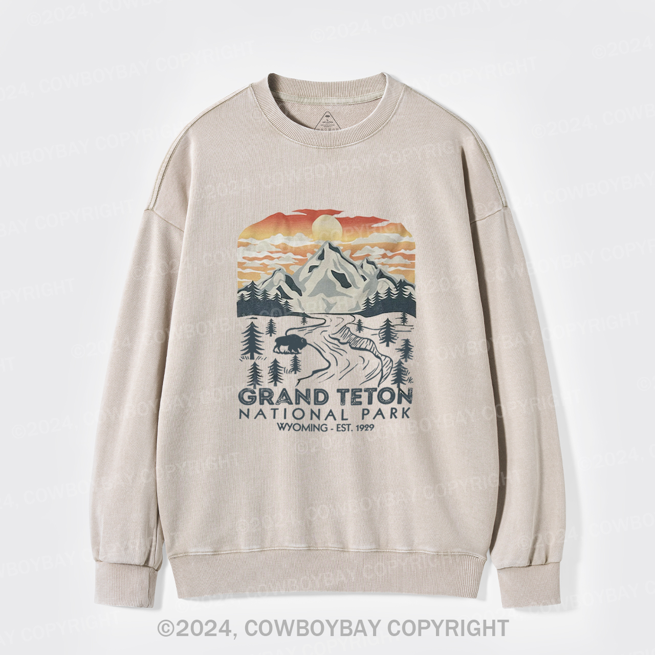 Grand Teton National Park Washed Sweatshirts