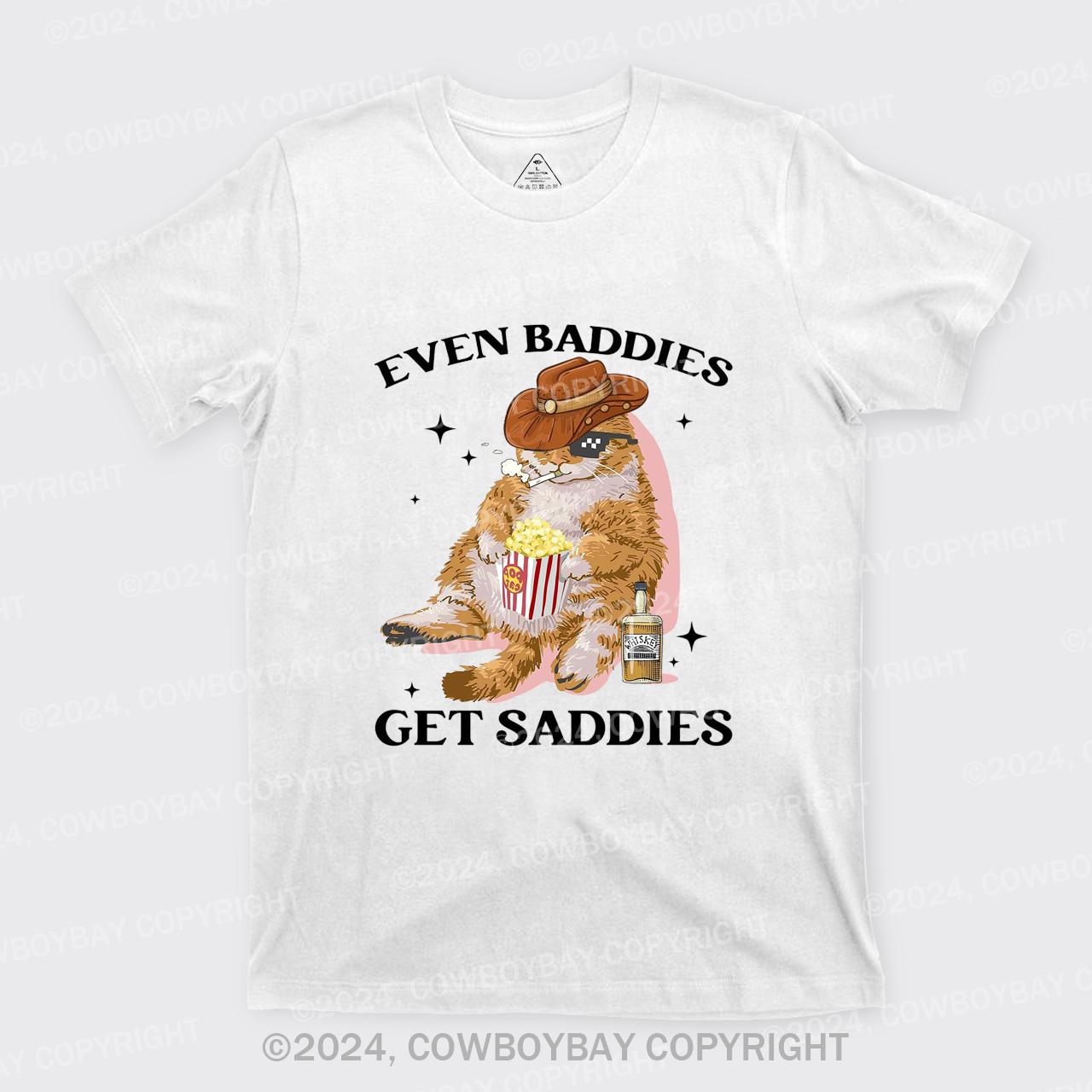 Even Baddies Get Saddies Funny Cat T-Shirts