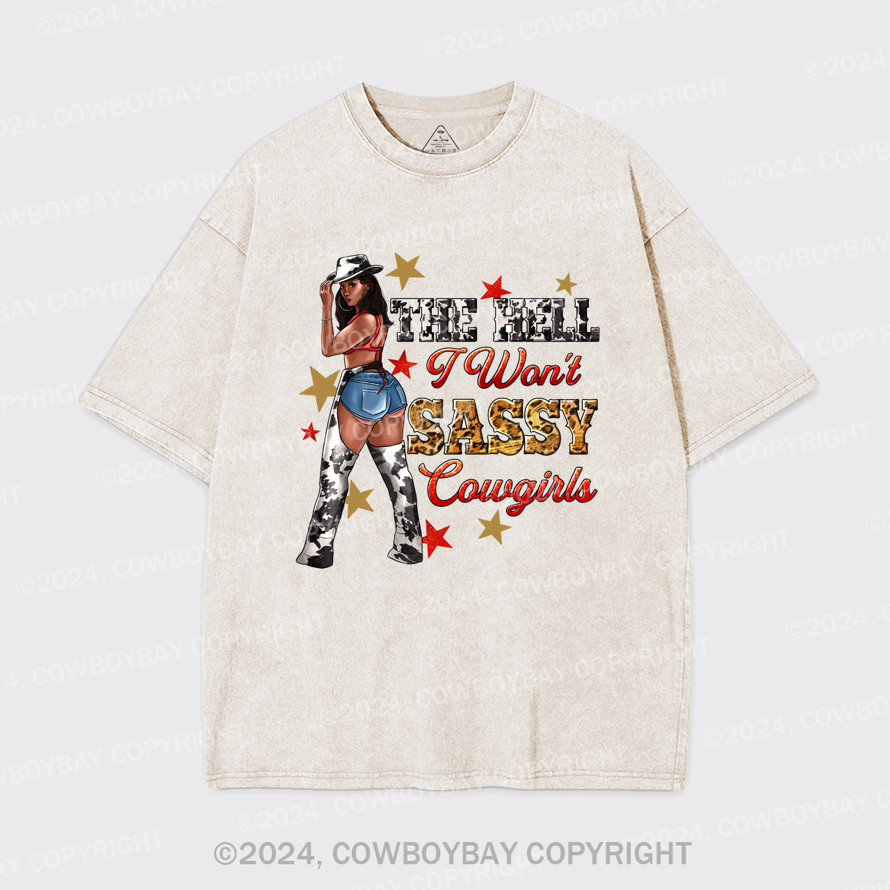 The Heel I Won't Sassy Cowgirls Garment-dye Tees