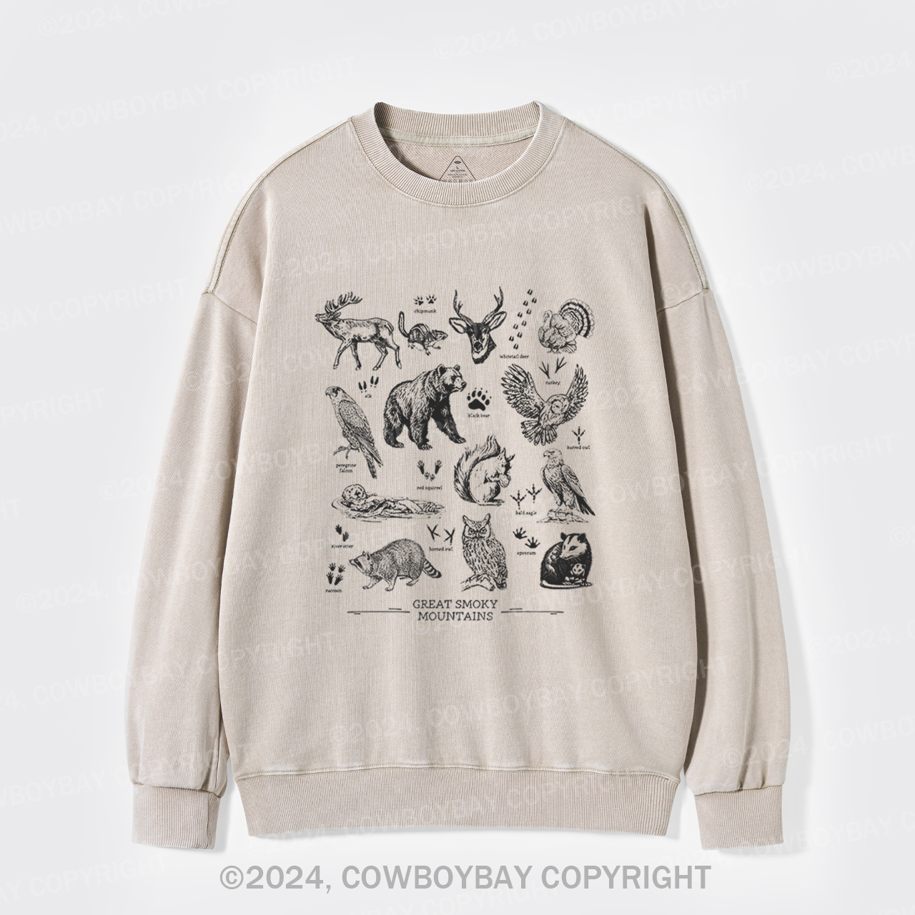 Tennessee National Park Wildlife Washed Sweatshirts