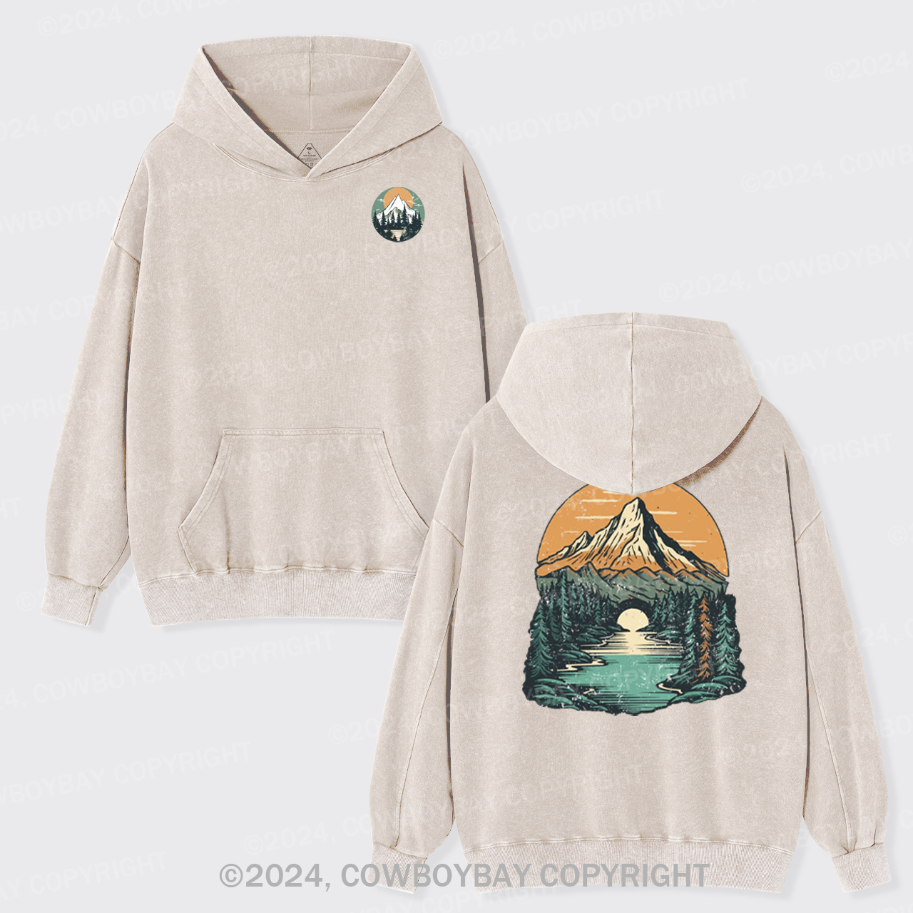 Tennessee National Park Forest Exploring Garment-Dye Hoodies