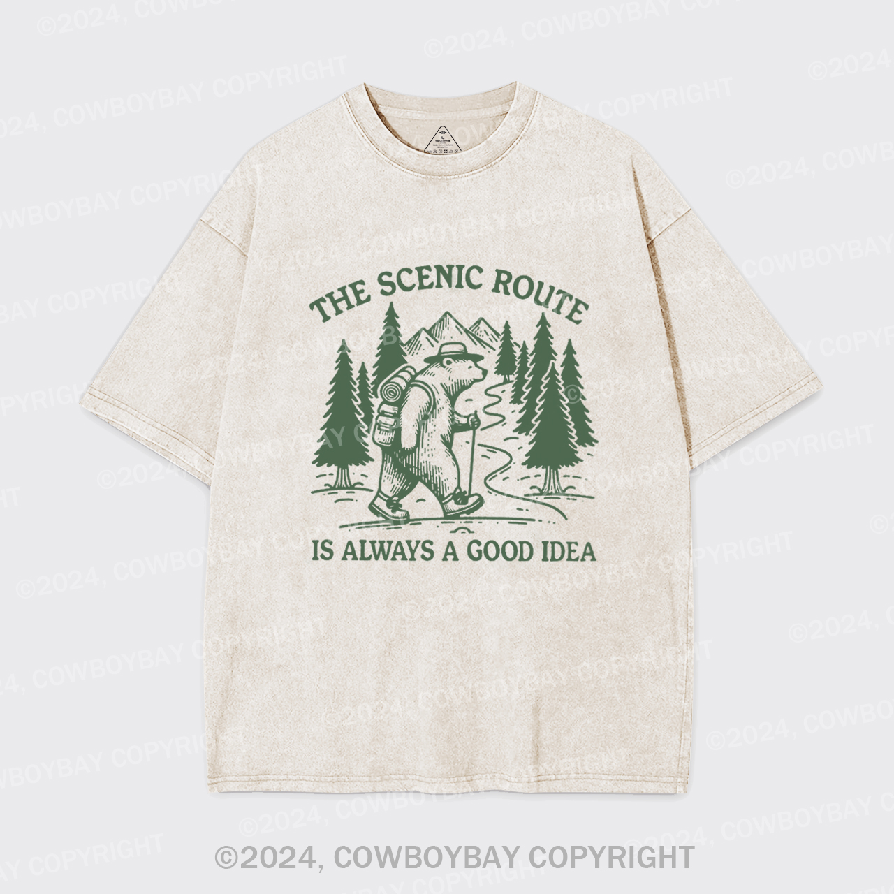The Scenic Route Is Always A Good Idea Garment-dye Tees