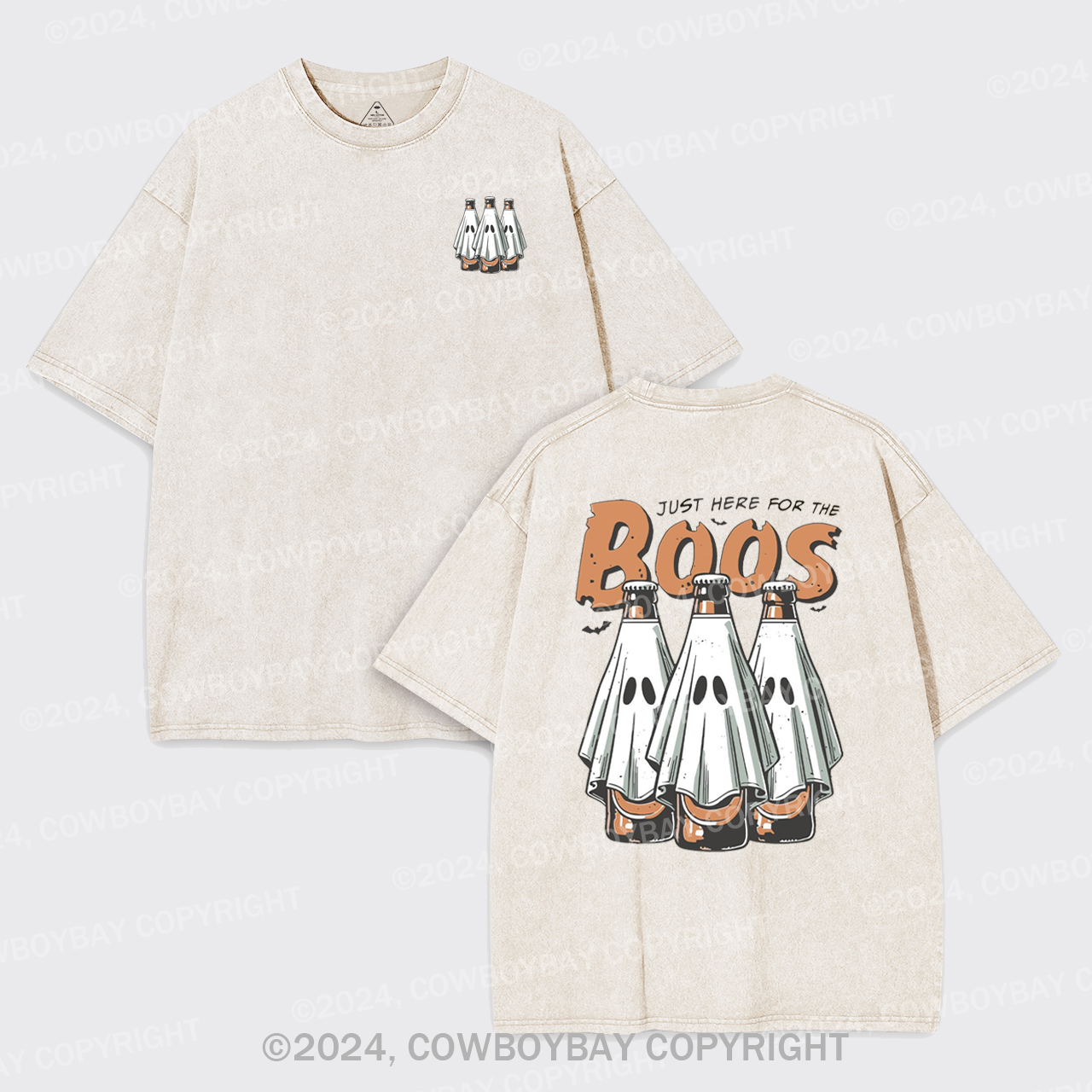 Halloween Just Here For The Boos Garment-dye Tees