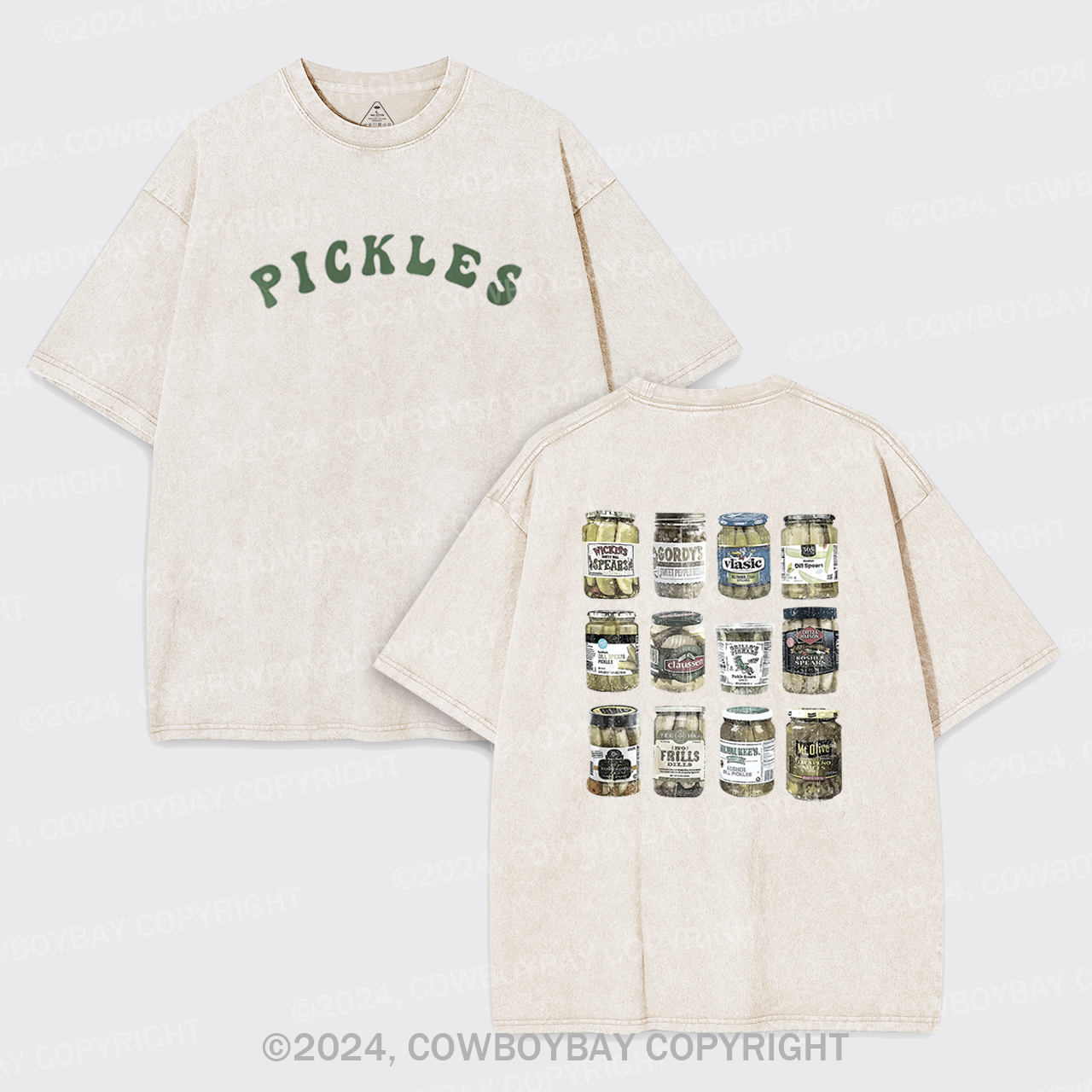 Canned Pickles Lovers Vintage Garment-dye Tees