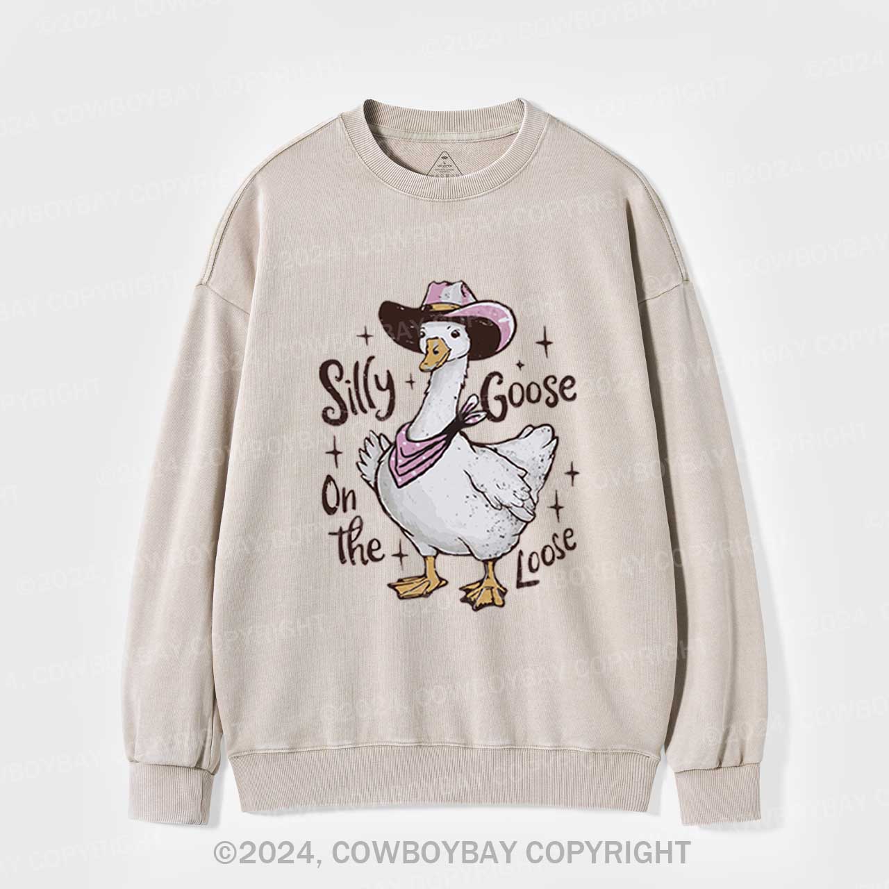Silly Goose,On The Loose Washed Sweatshirts