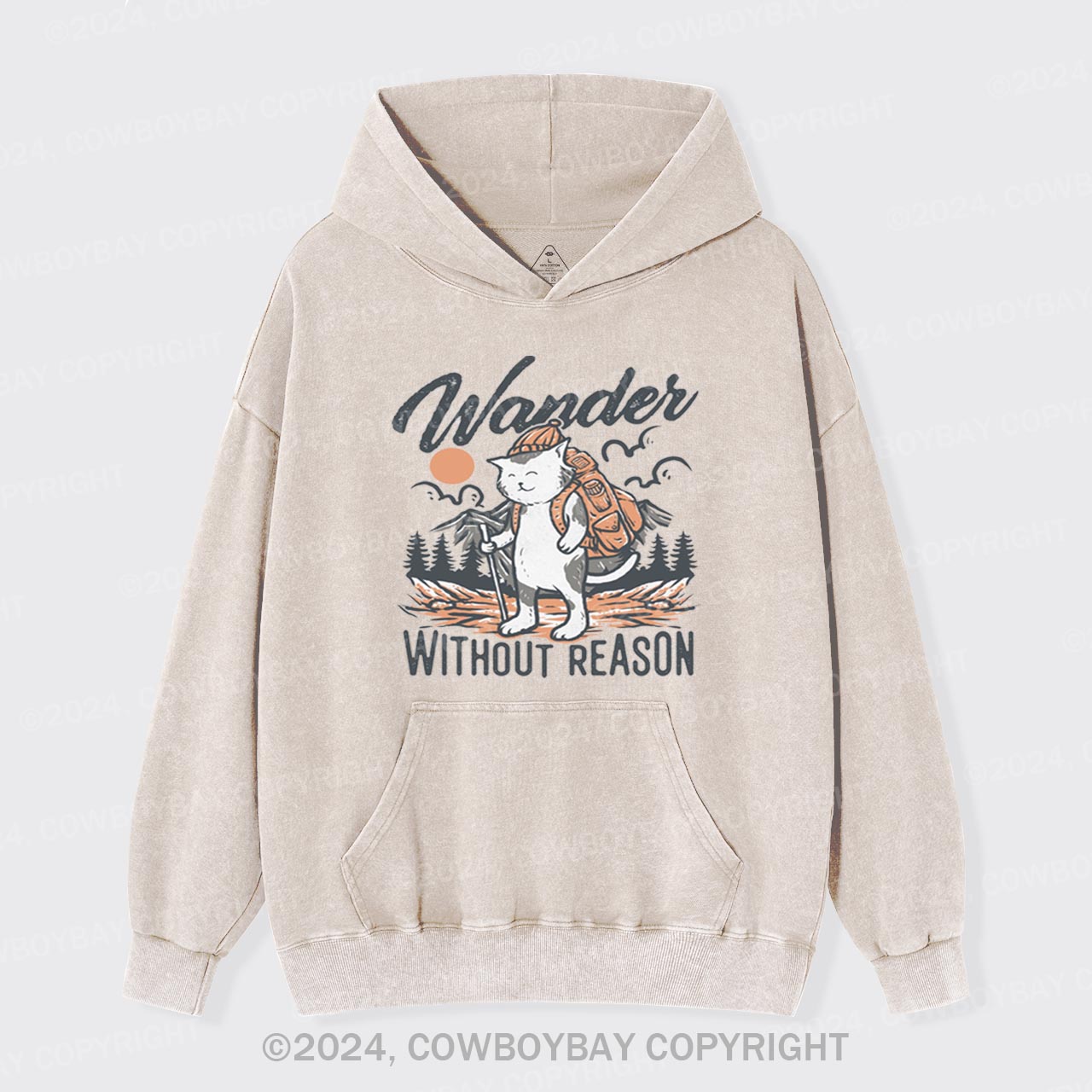 Wander Without Reason Garment-Dye Hoodies