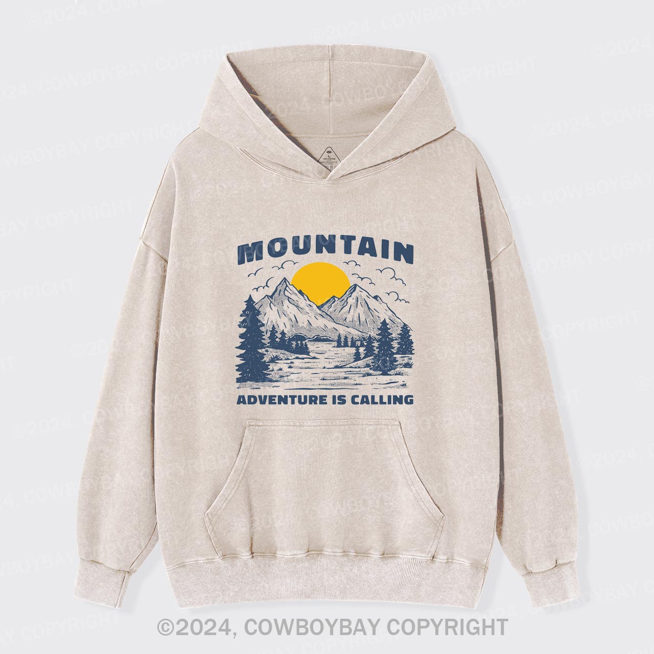 Mountain Adventure Is Calling Garment-Dye Hoodies