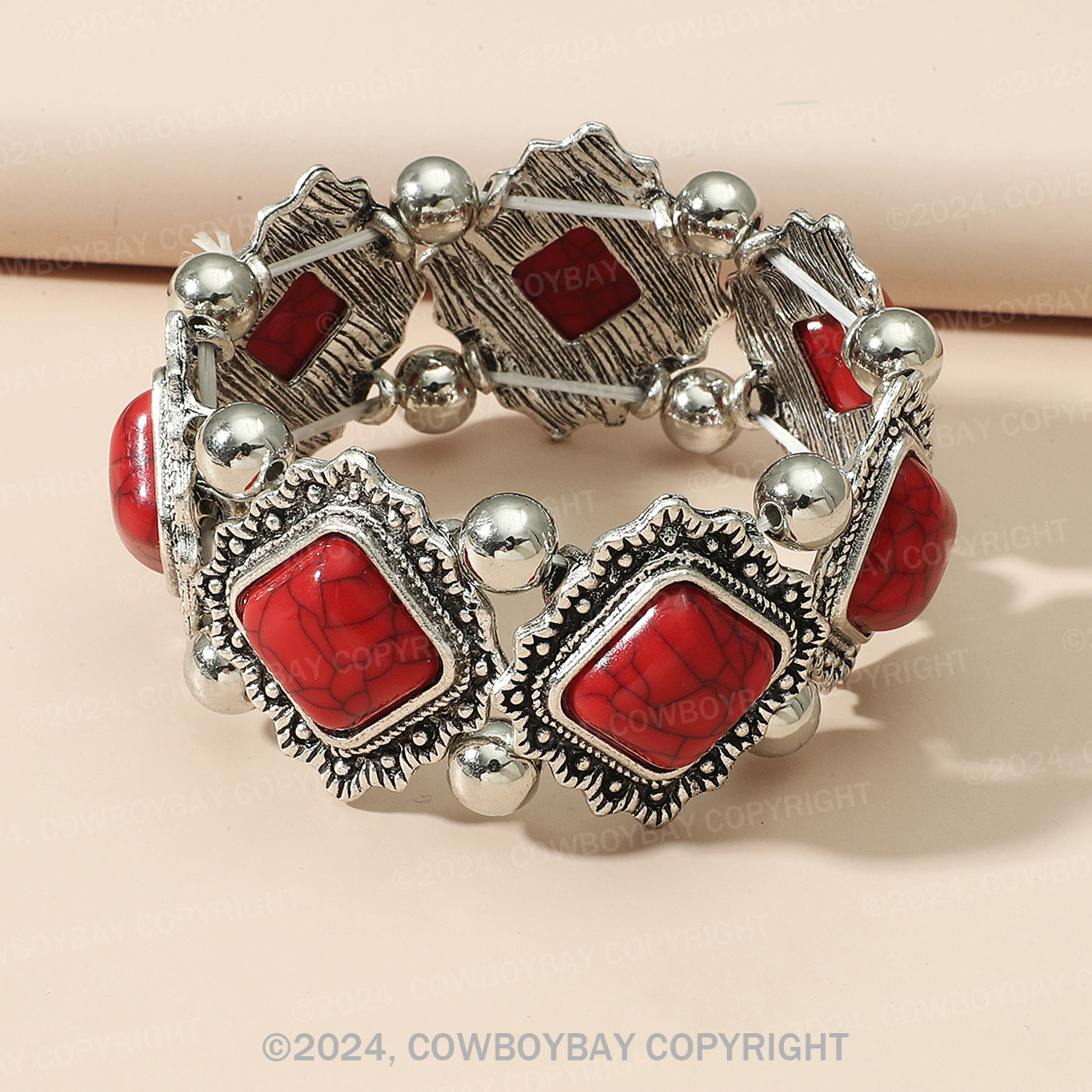 Vintage Resin Turquoise Bracelet