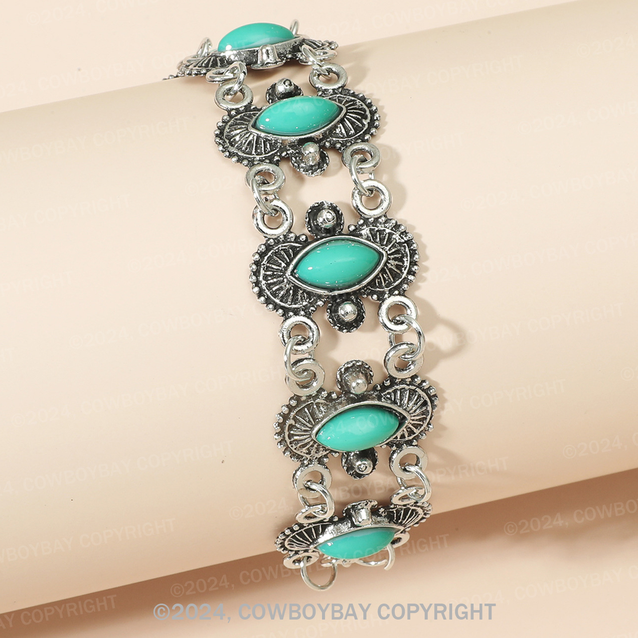 Vintage Turquoise Stretch Fashion Bracelet