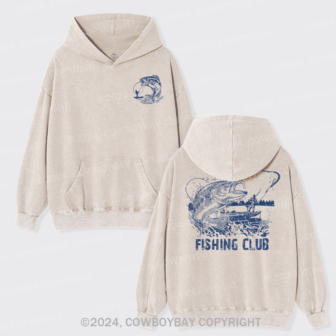 Fishing Club Garment-Dye Hoodies