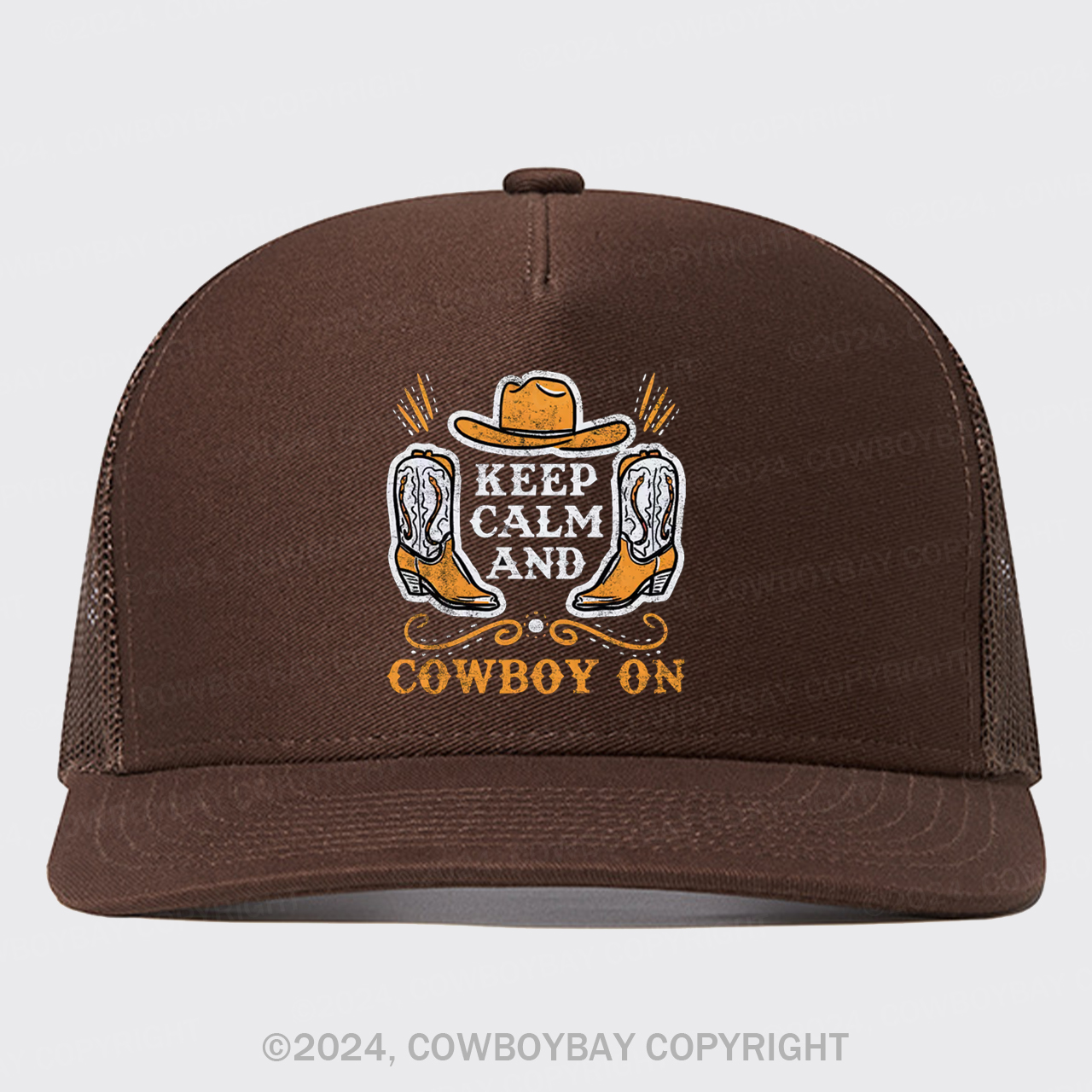 Keep Calm And CowBoy On Trucker Hat