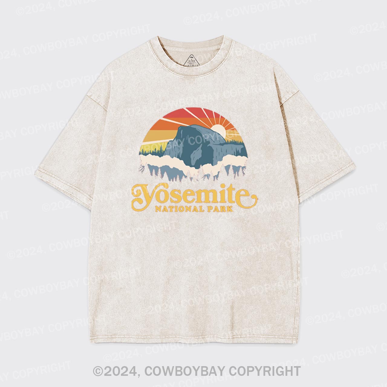 Yosemite Mountain Hiking Garment-dye Tees