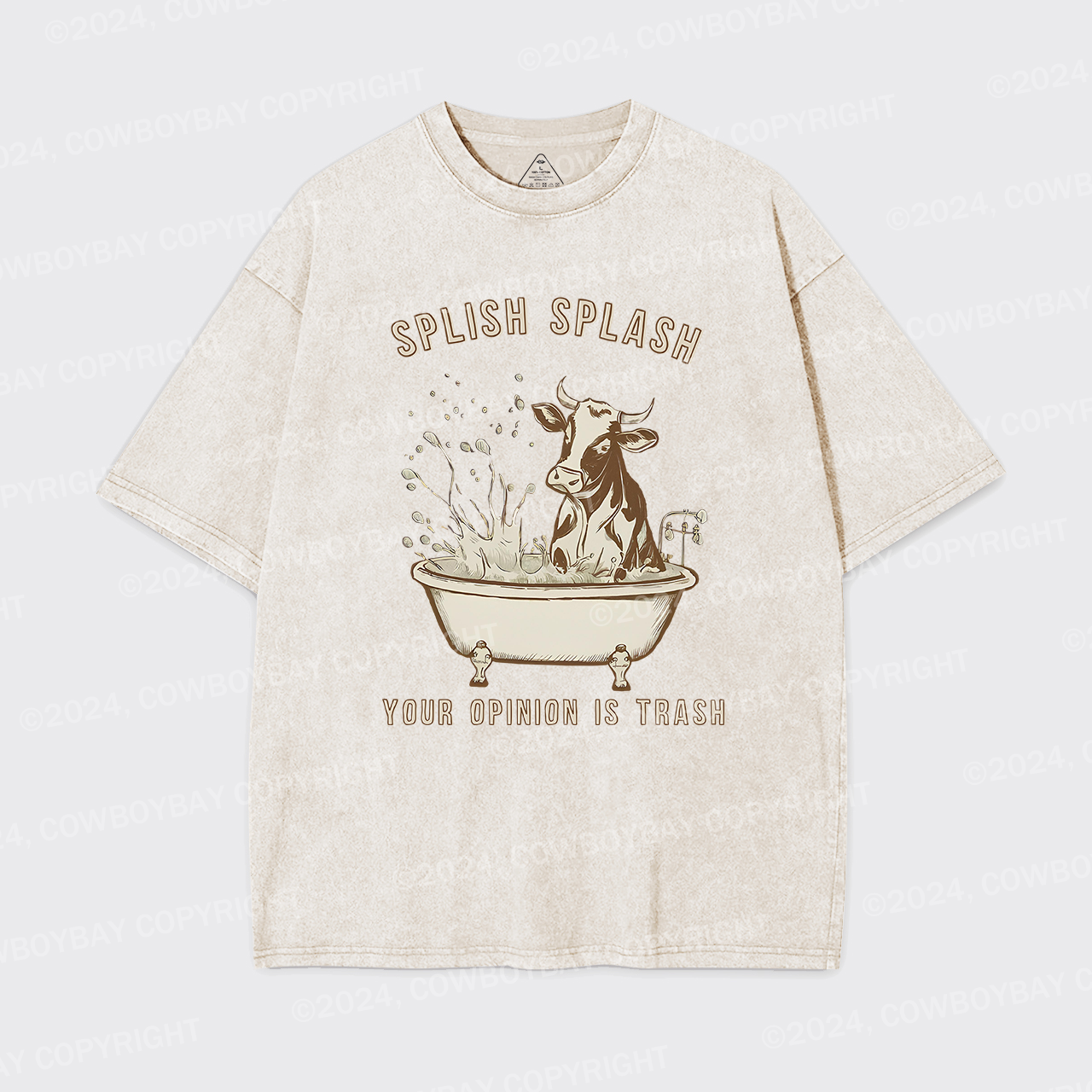 Vintage Splish Splash Your Opinion Is Trash Garment-dye Tees