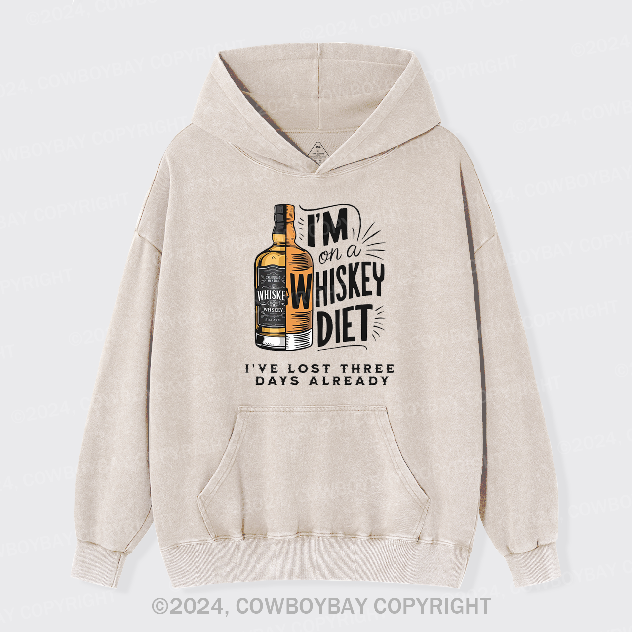 I'm On A Whiskey Diet Garment-Dye Hoodies