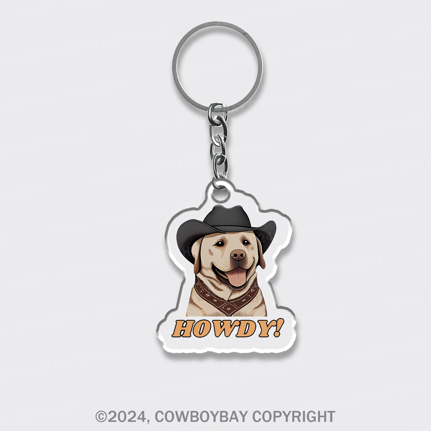 Cute "Howdy!" Keychain
