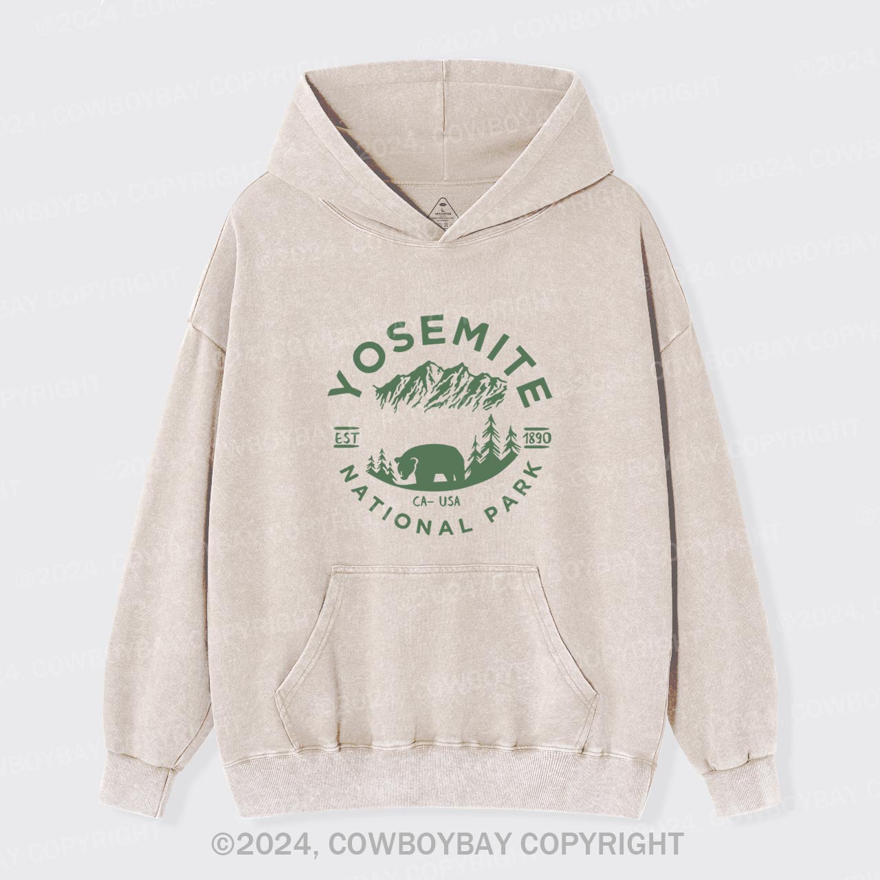 EST.1980 Yosemite National Park Garment-Dye Hoodies