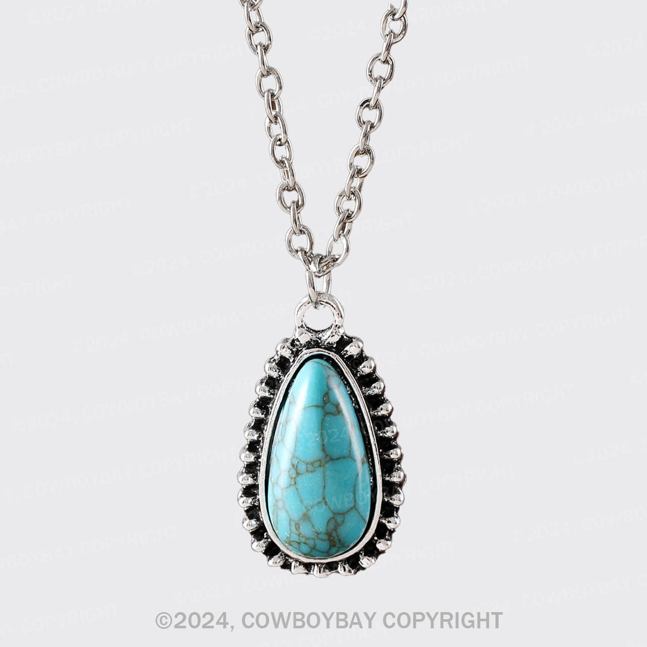 Water Drop Shape Imitation Turquoise Pendant