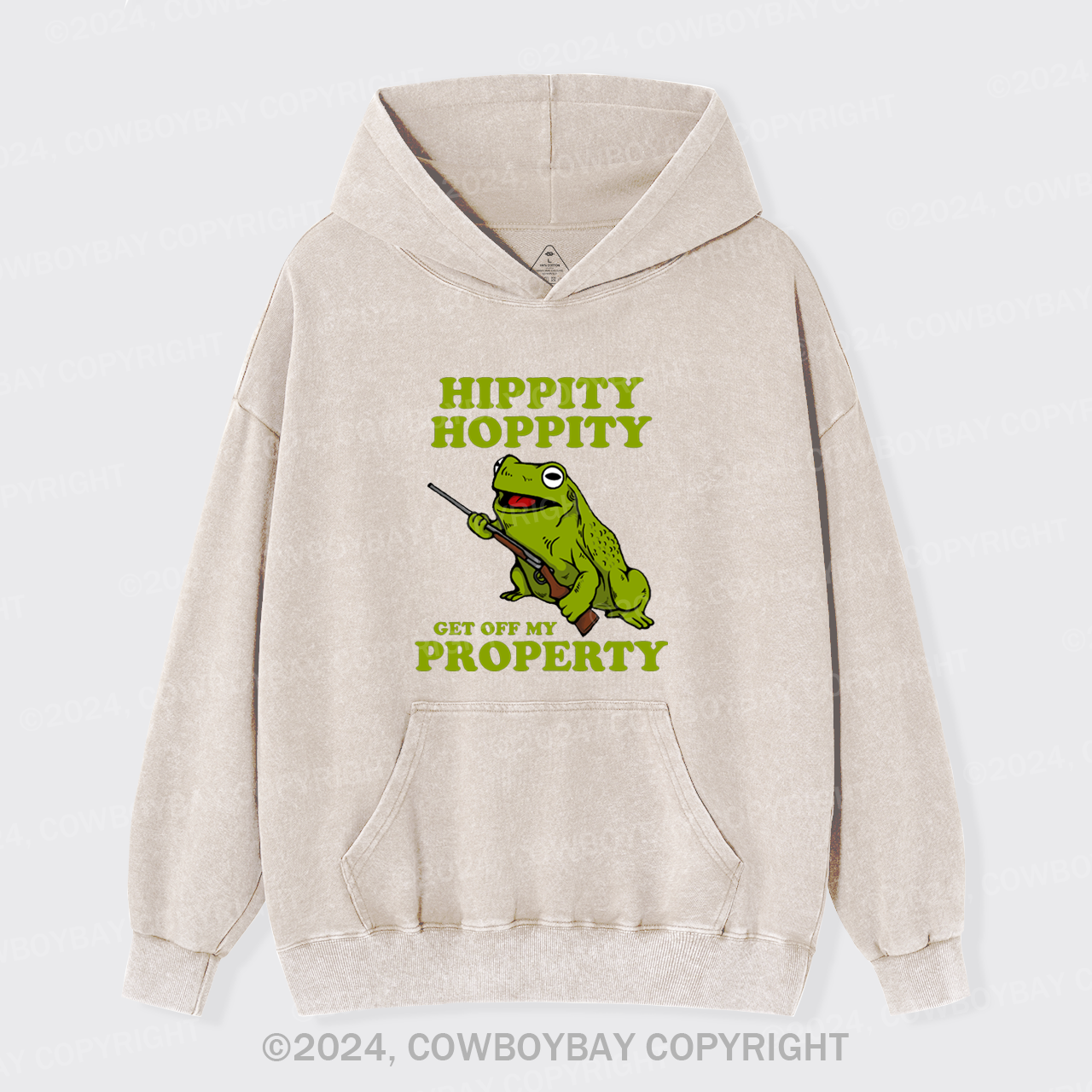 Hippity Hoppity Get Off My Property Garment-Dye Hoodies