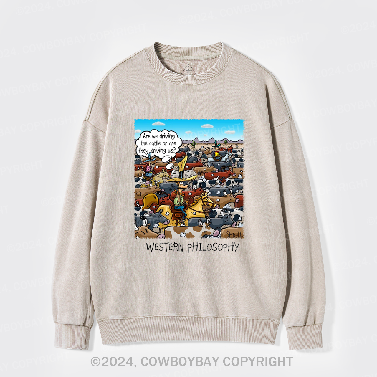 Cowboy Philsophy Washed Sweatshirts