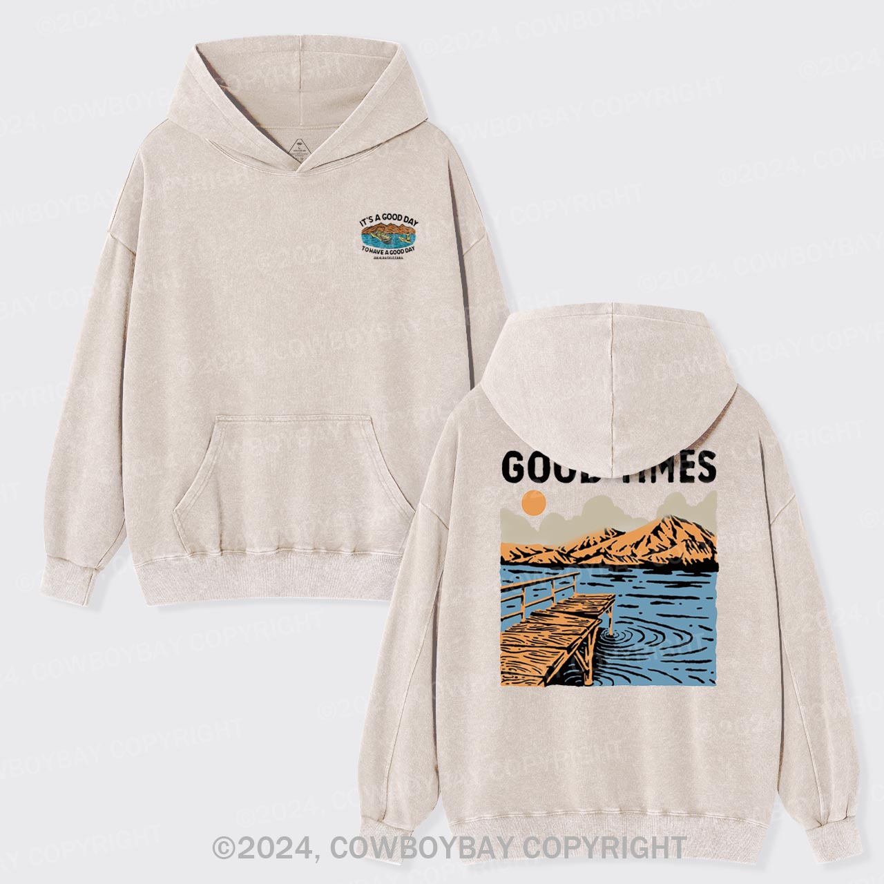 Good Times Lake Garment-Dye Hoodies