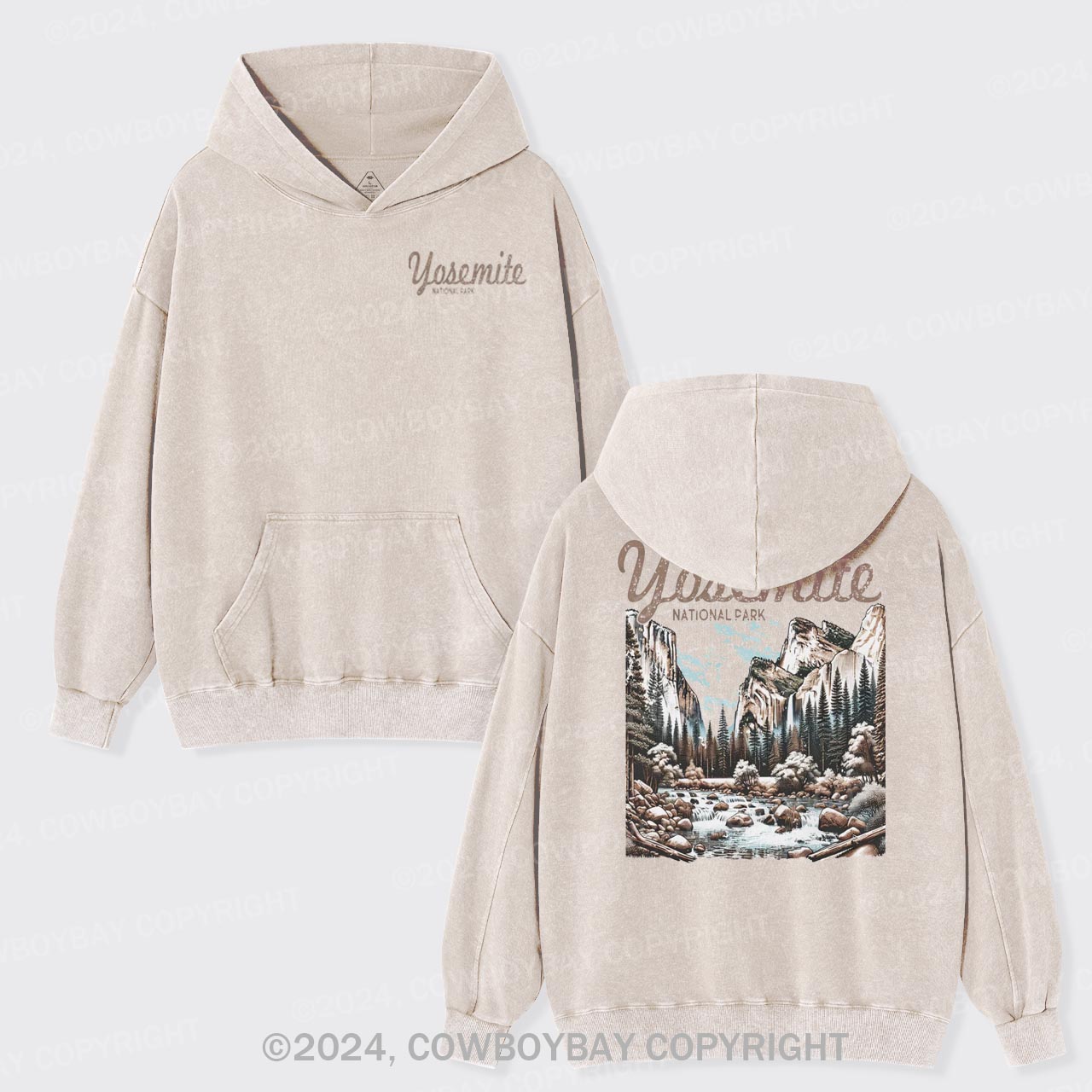 Vintage Yosemite National Park Garment-Dye Hoodies