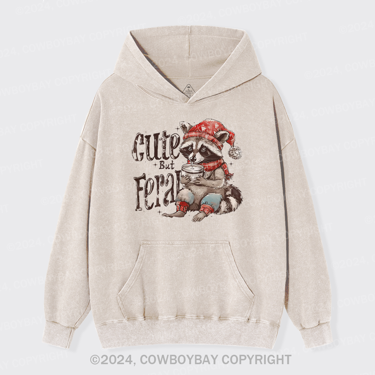 Cute But Feral Garment-Dye Hoodies