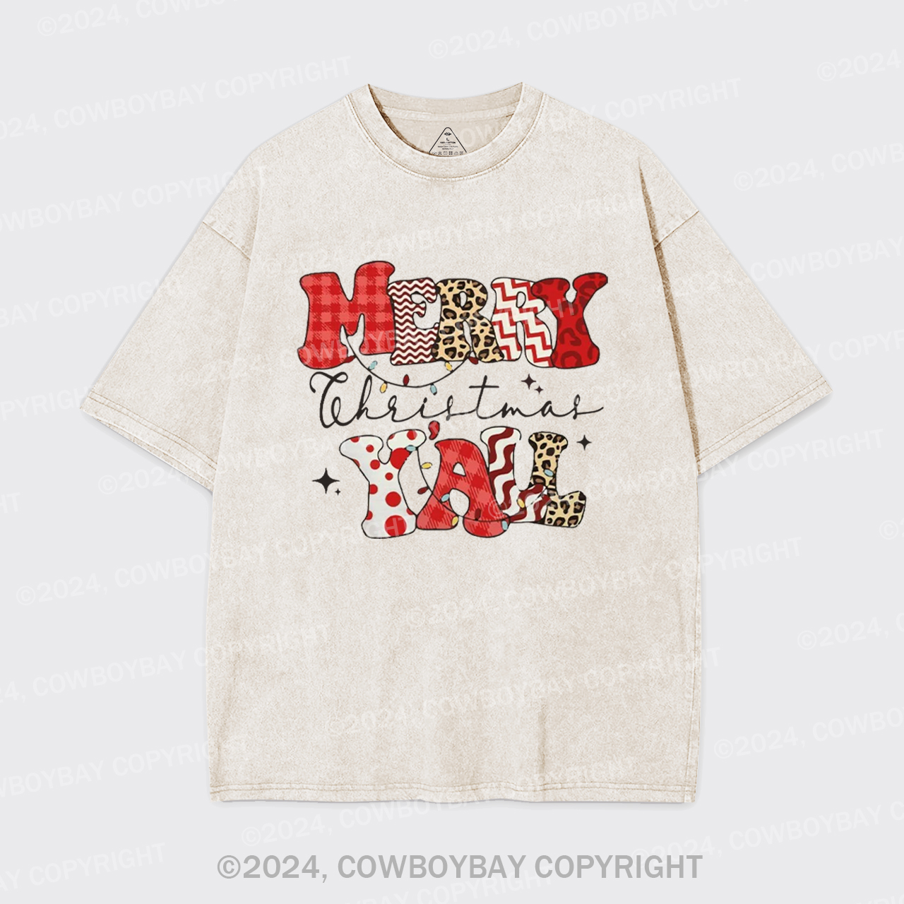Merry Christmas Yall Garment-dye Tees