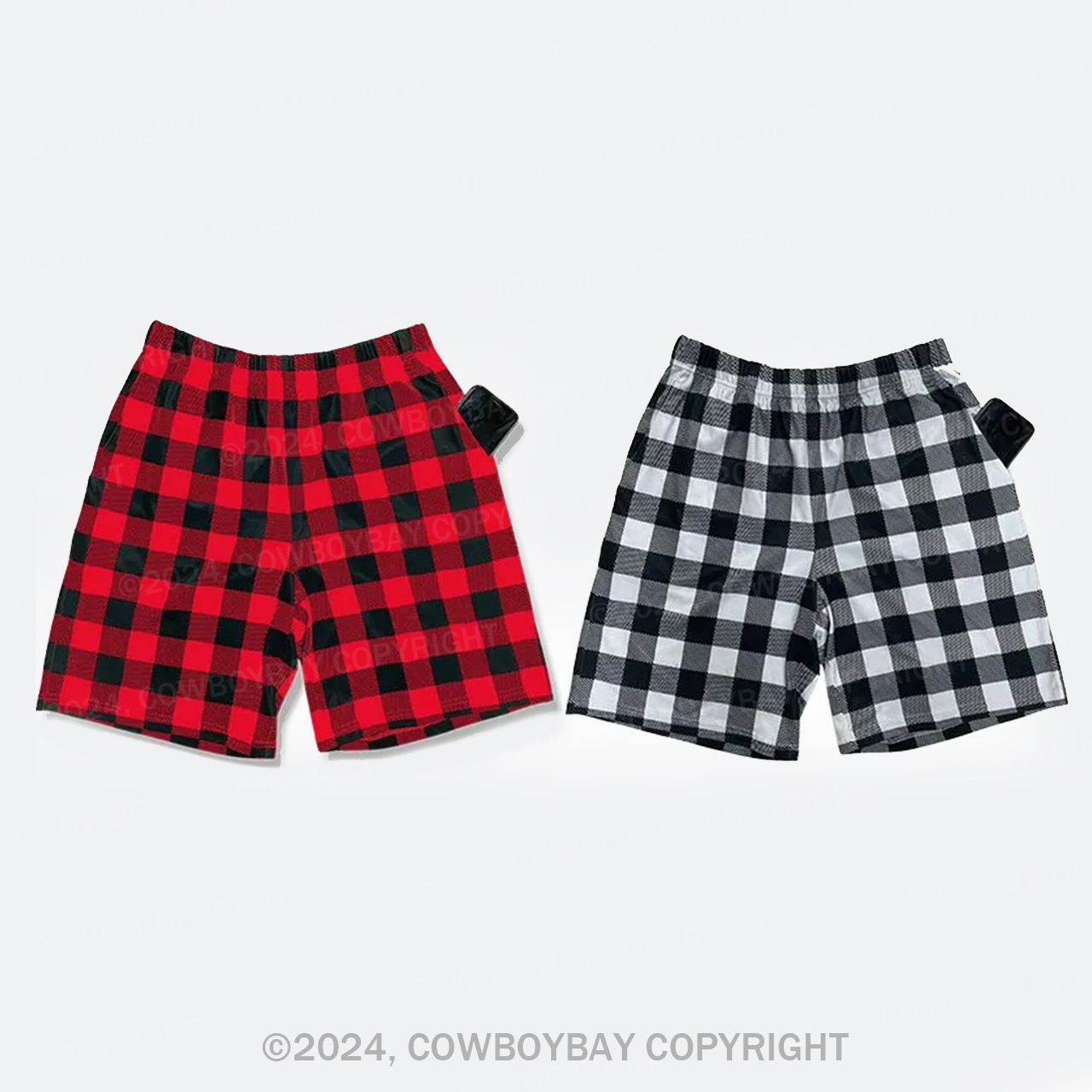 Full Size Christmas PJ Shorts For Family