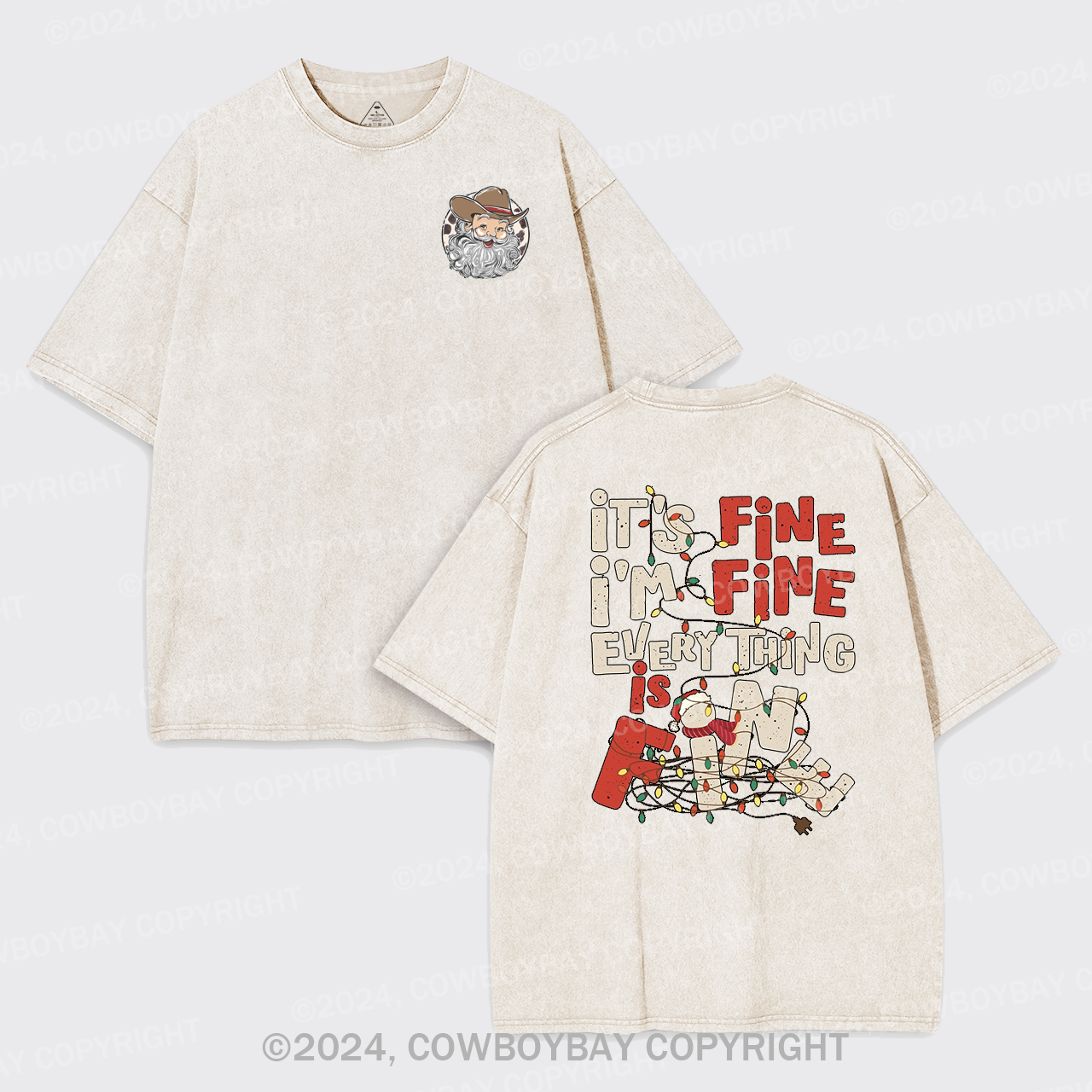 It's Fine. I'm Fine. Everything Is Fine Garment-dye Tees