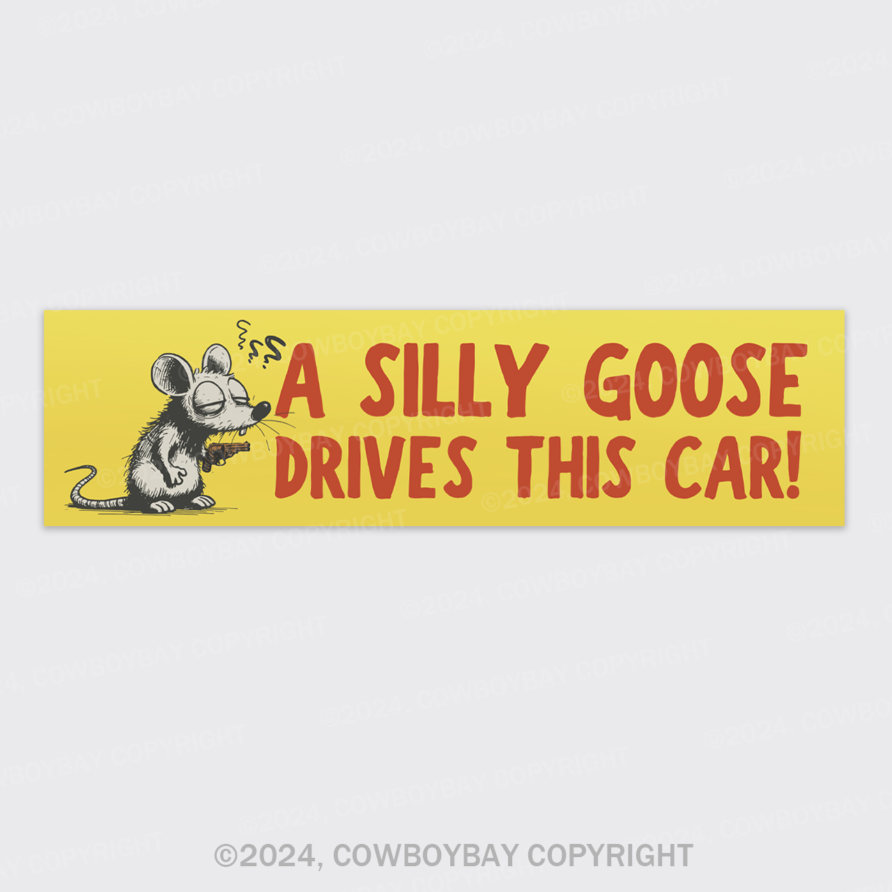 A Silly Goose Drives This Car Bumper Magnet