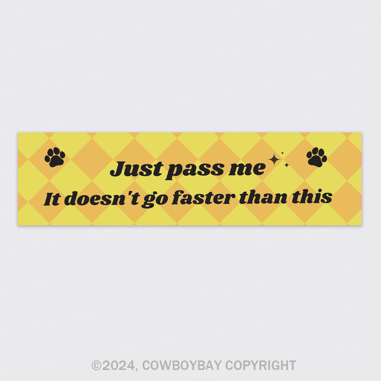 Just Pass Me, It Doesn't Go Faster Than This Bumper Magnet