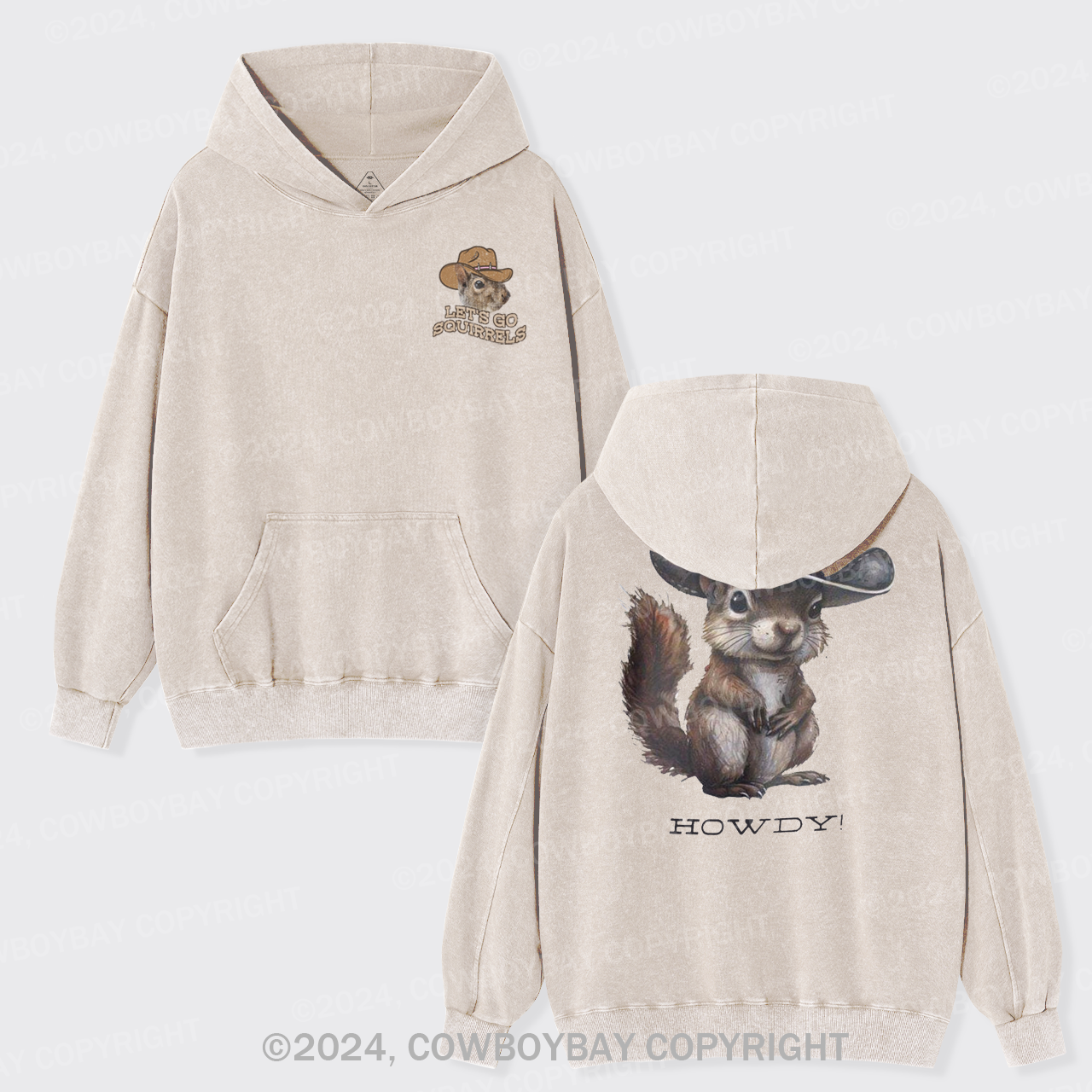 Let's Go Squirrels Garment-Dye Hoodies