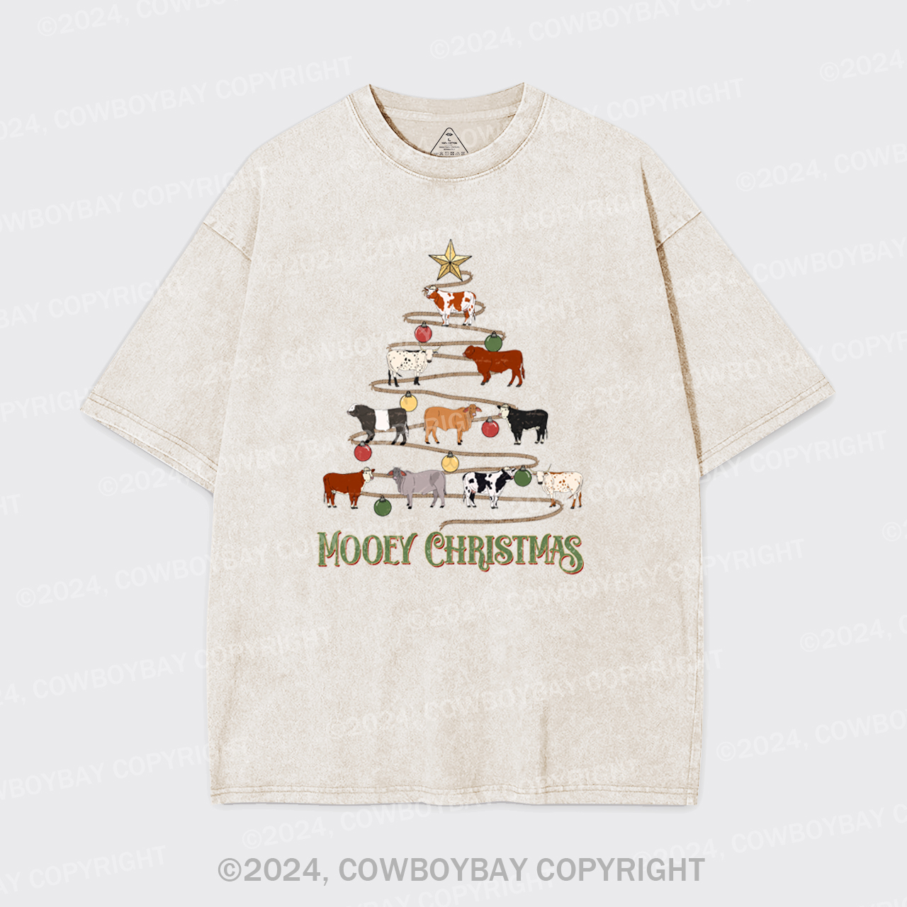 Mooey Christmas Garment-dye Tees