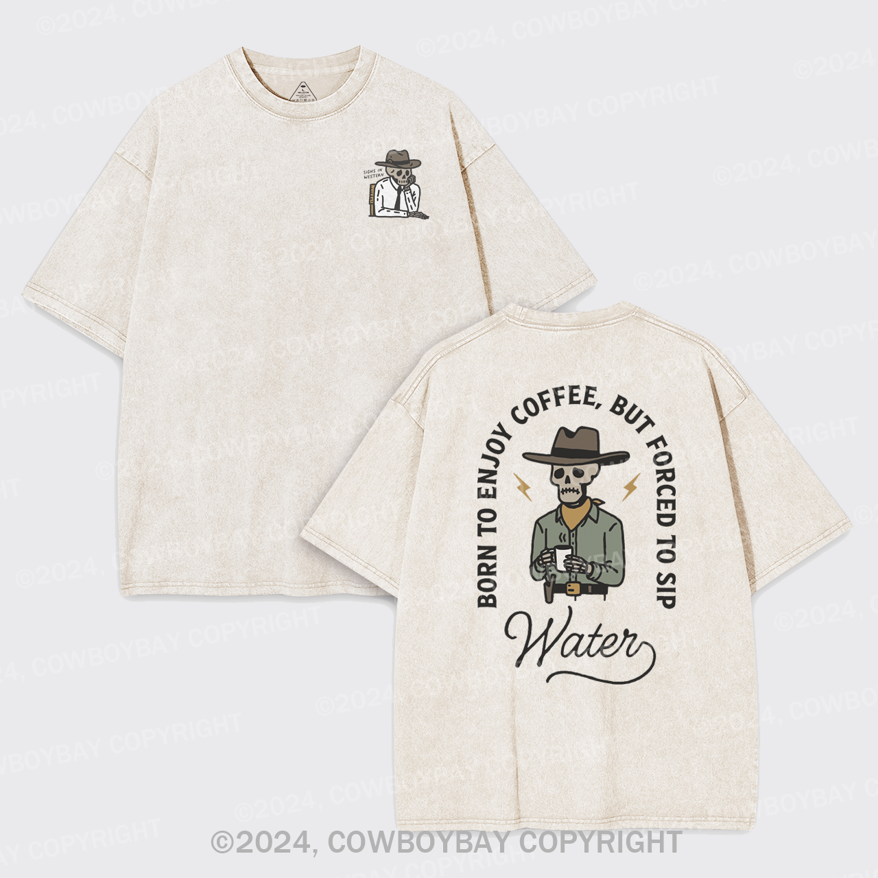 Vintage Sad Office Cowboy Garment-dye Tees