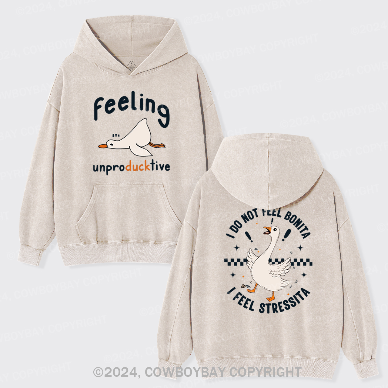 Feeling Unproducktive Garment-Dye Hoodies