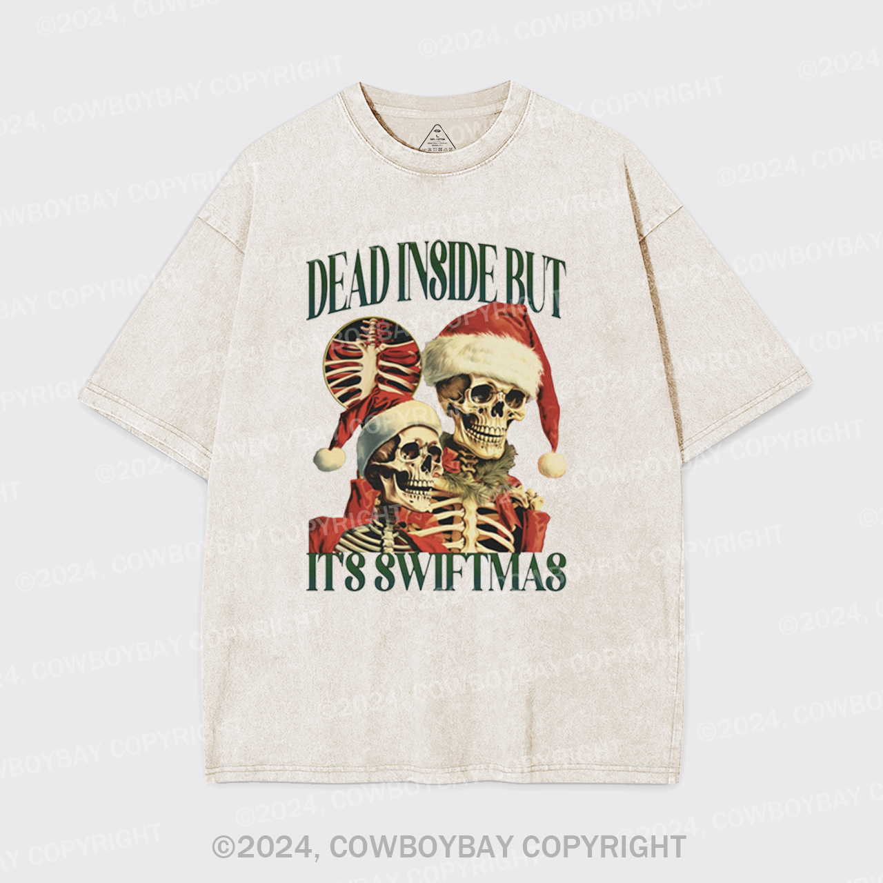 Dead Inside But It's Swiftmas Garment-dye Tees