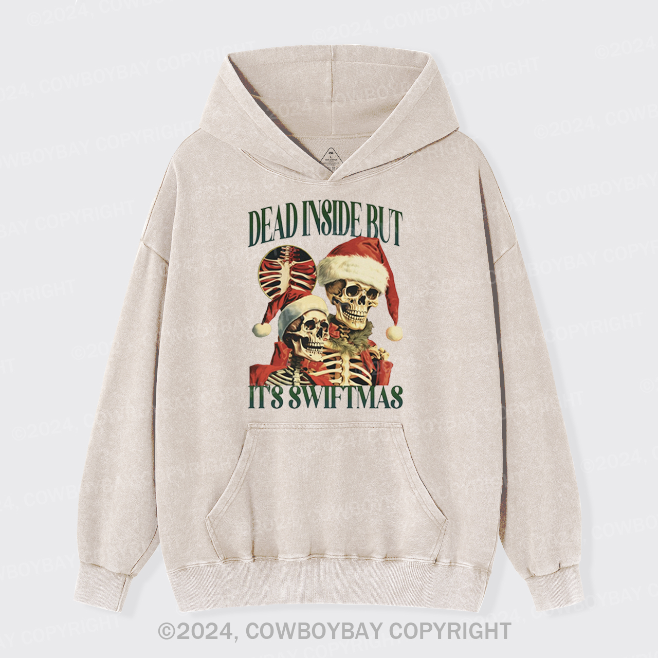 Dead Inside But It's Swiftmas Garment-Dye Hoodies