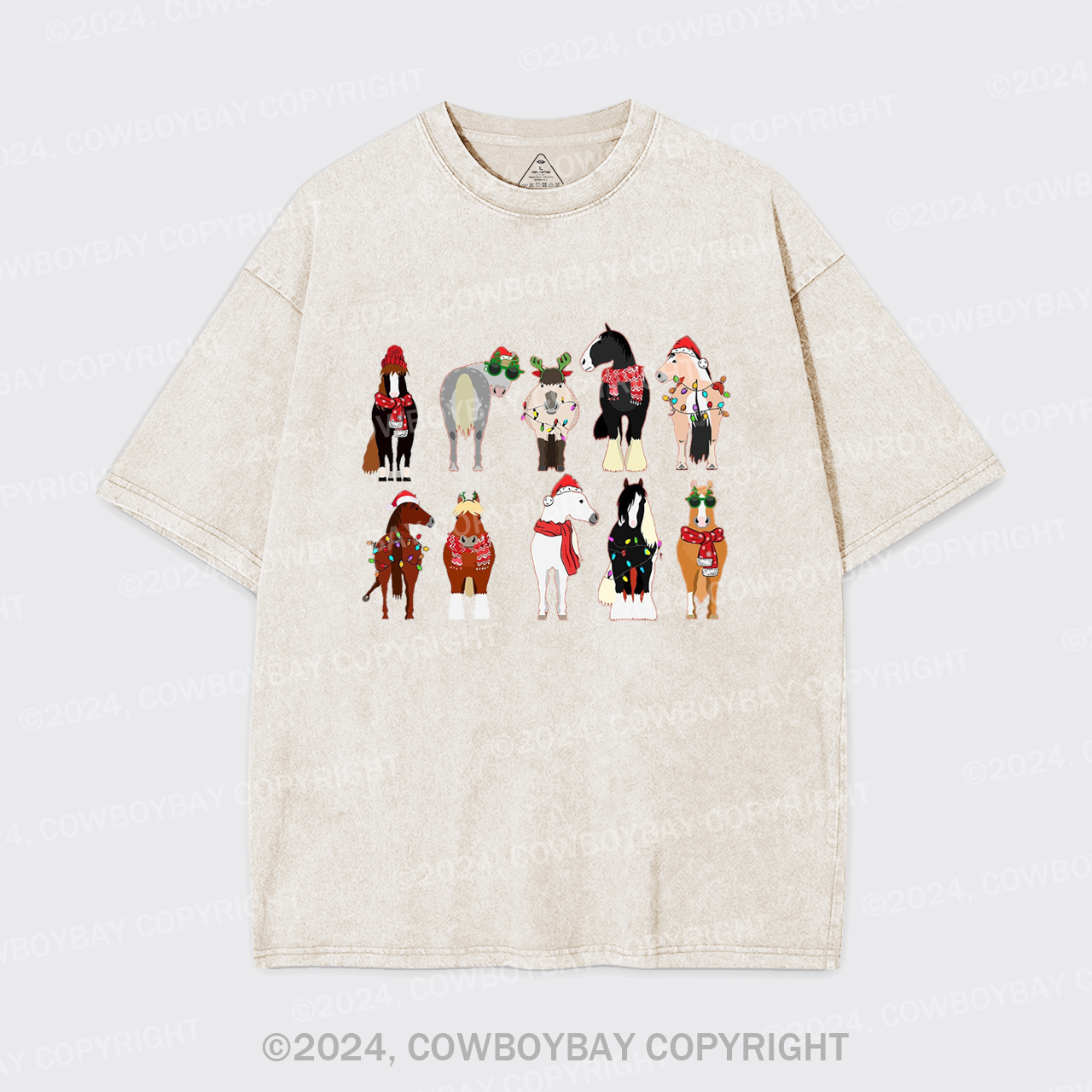 Christmas Farm Animals Garment-dye Tees