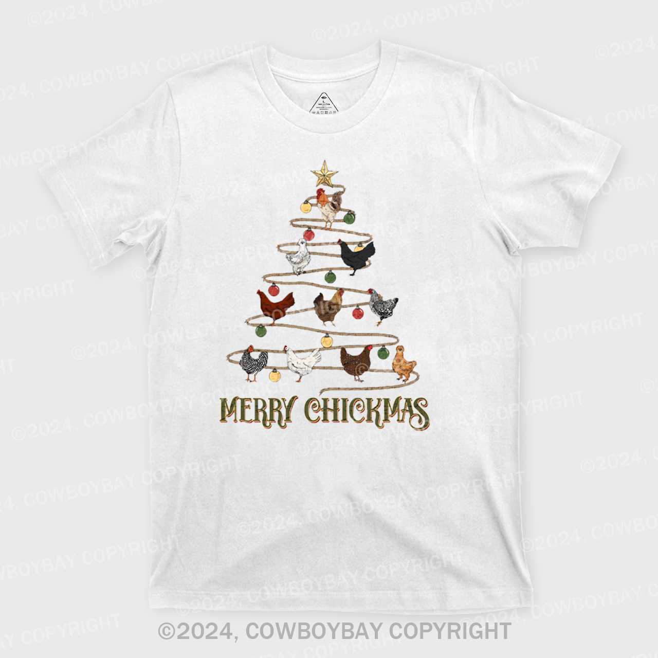 Christmas Chicken Vintage T-Shirts