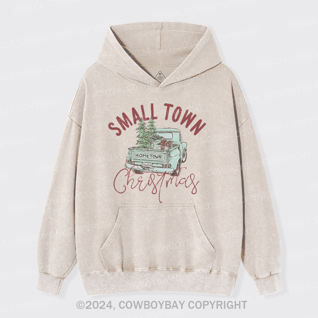 Small Town Christmas Garment-Dye Hoodies