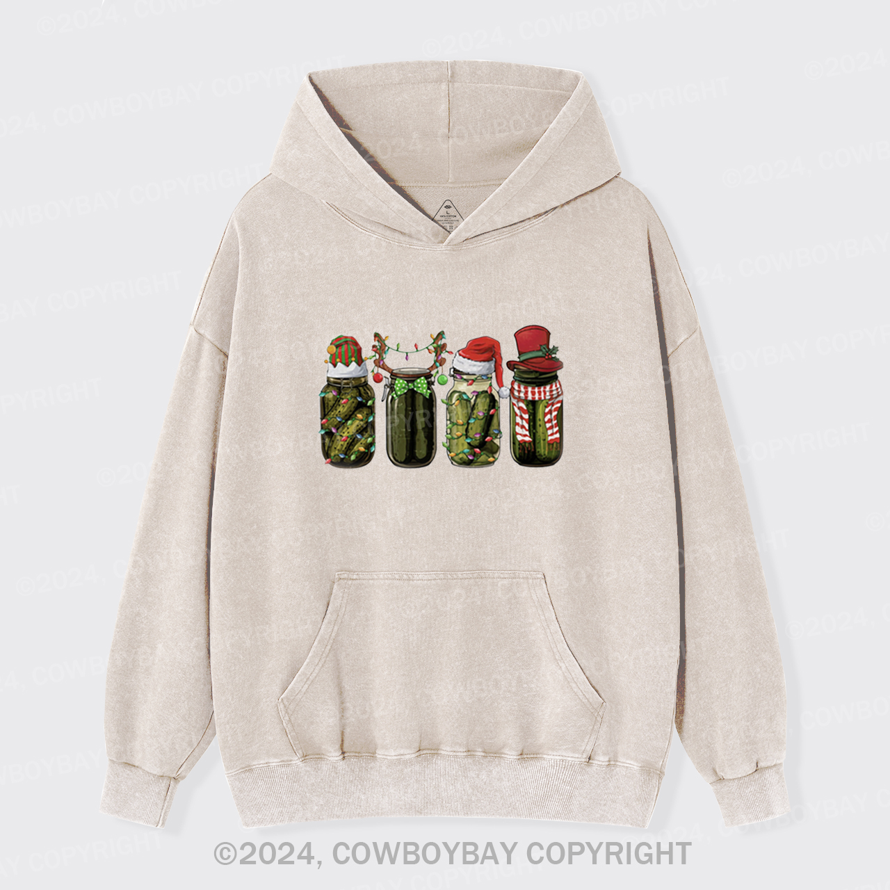 Christmas Pickle Garment-Dye Hoodies