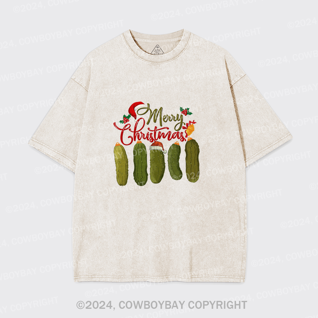 Pickles Merry Christmas Garment-dye Tees